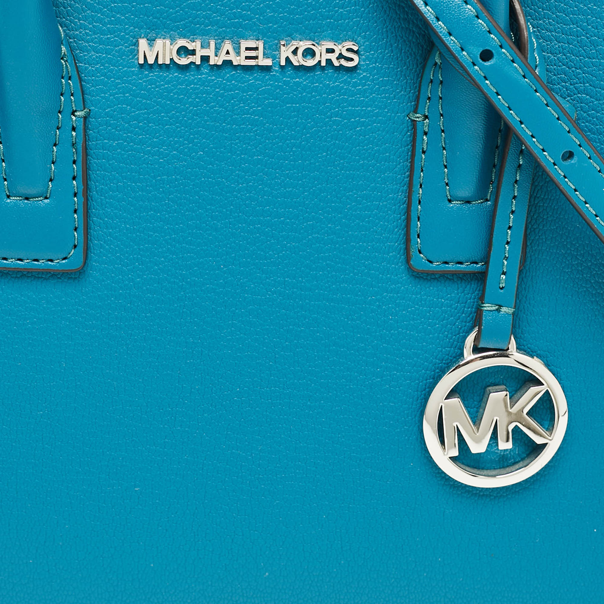 Michael Kors Blue Leather Small Avril Satchel