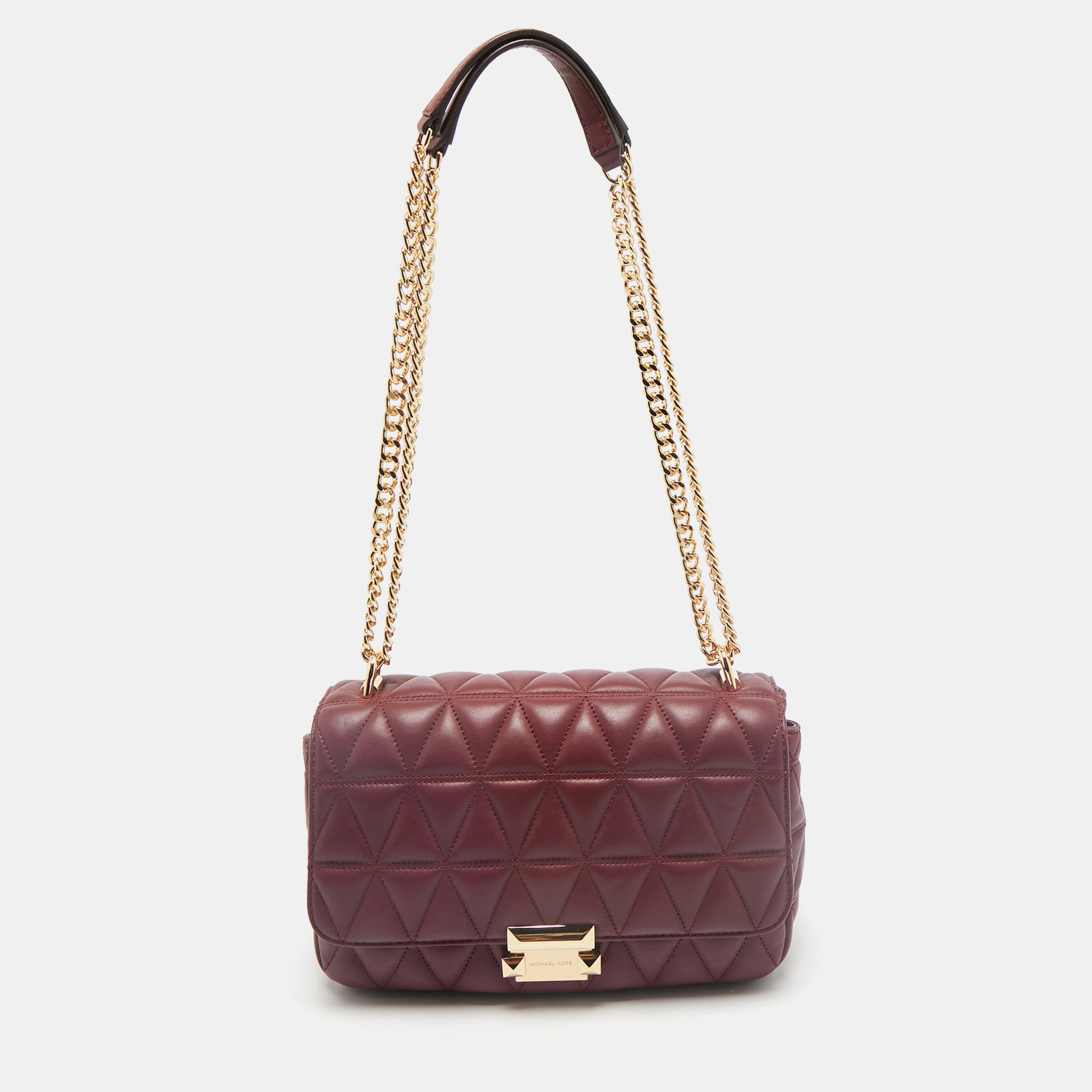 Michael Kors Burgundy Quilted Leather Sloan Chain Shoulder Bag
Michael Kors Burgundy Quilted Leather Sloan Chain Shoulder Bag