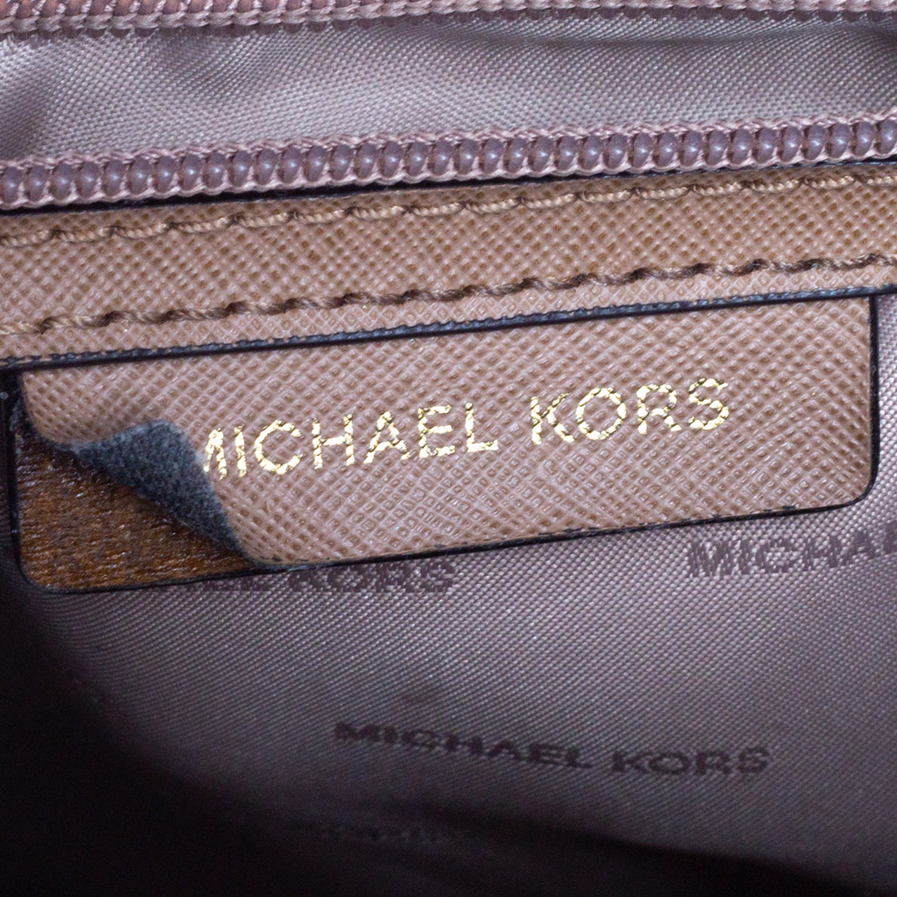 Michael Kors Burgundy Grained Leather Large Mercer Tote