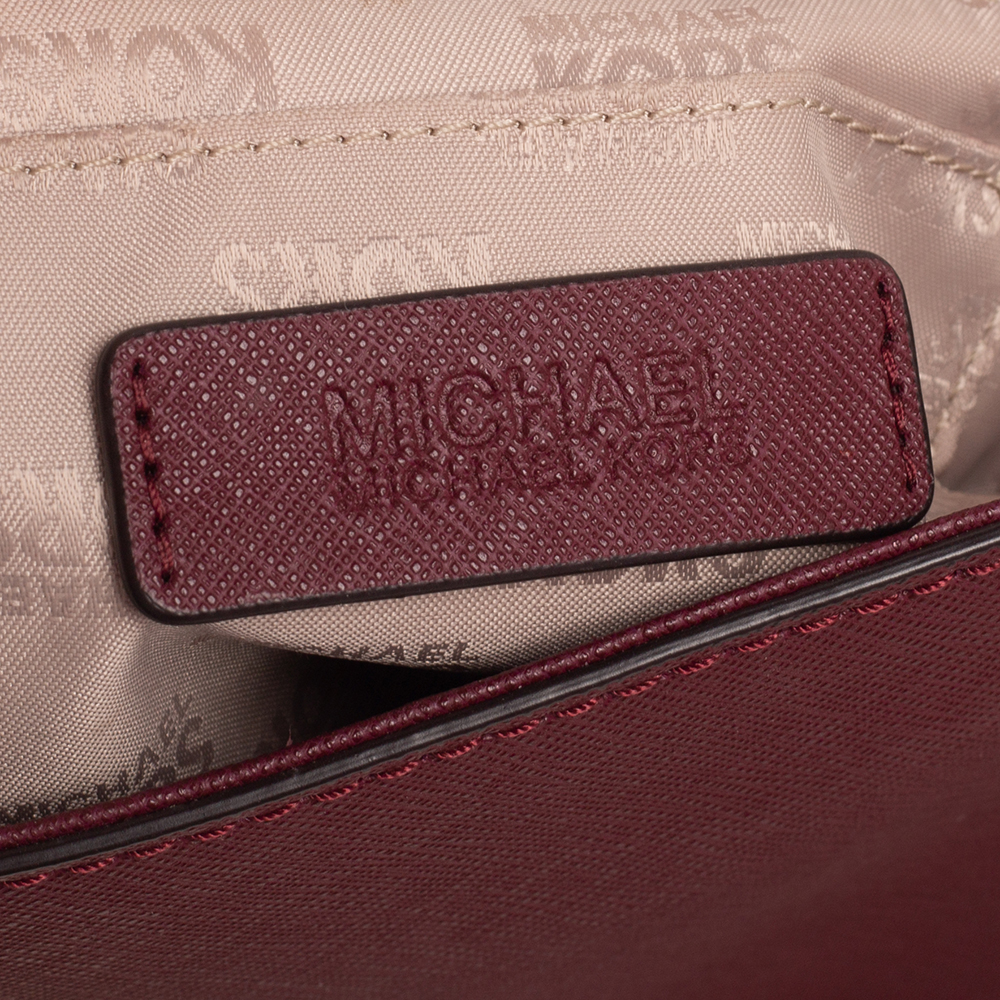 MICHAEL Michael Kors Red Leather Jamey Top Handle Bag