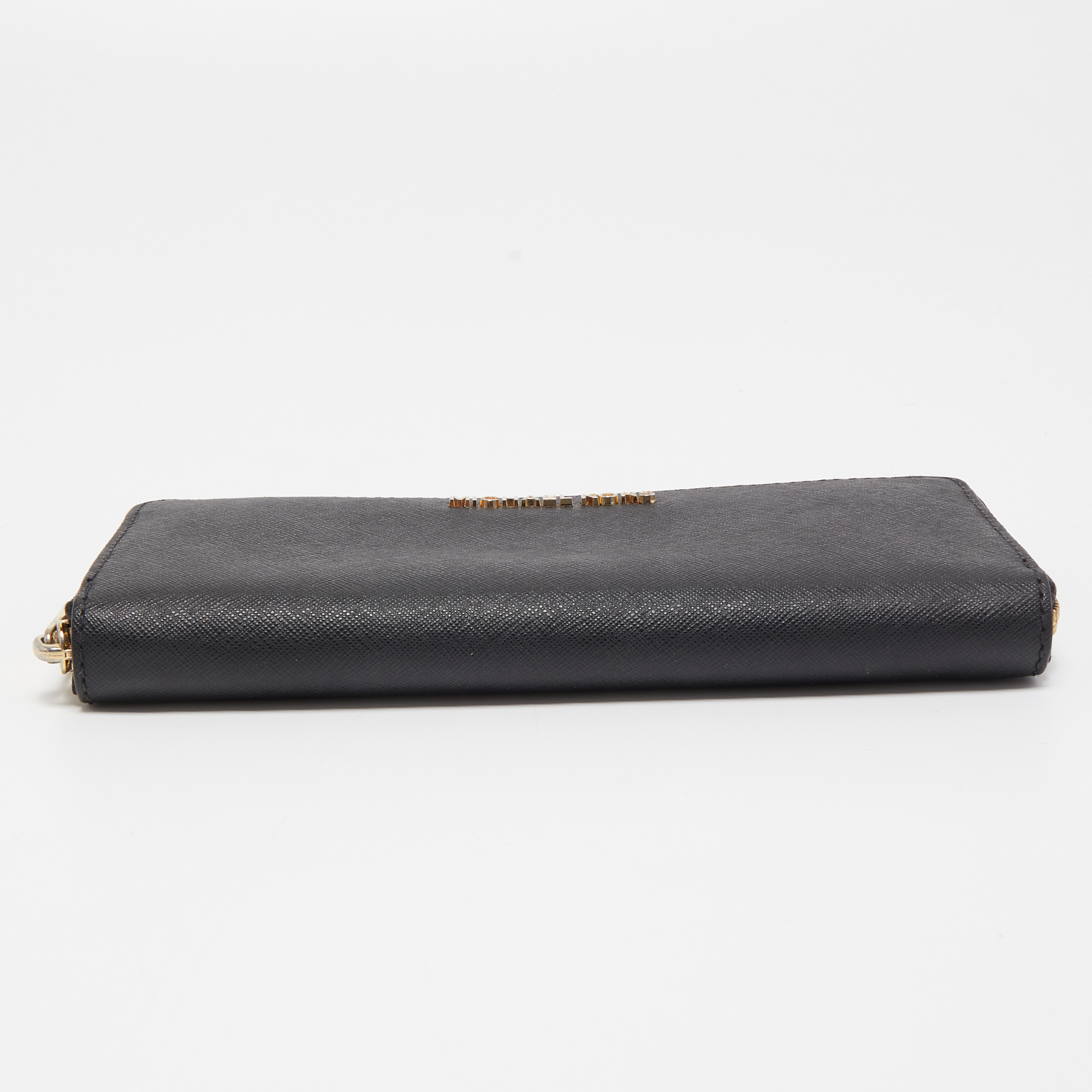 Michael Kors Black Leather Bedford Zip Around Wallet