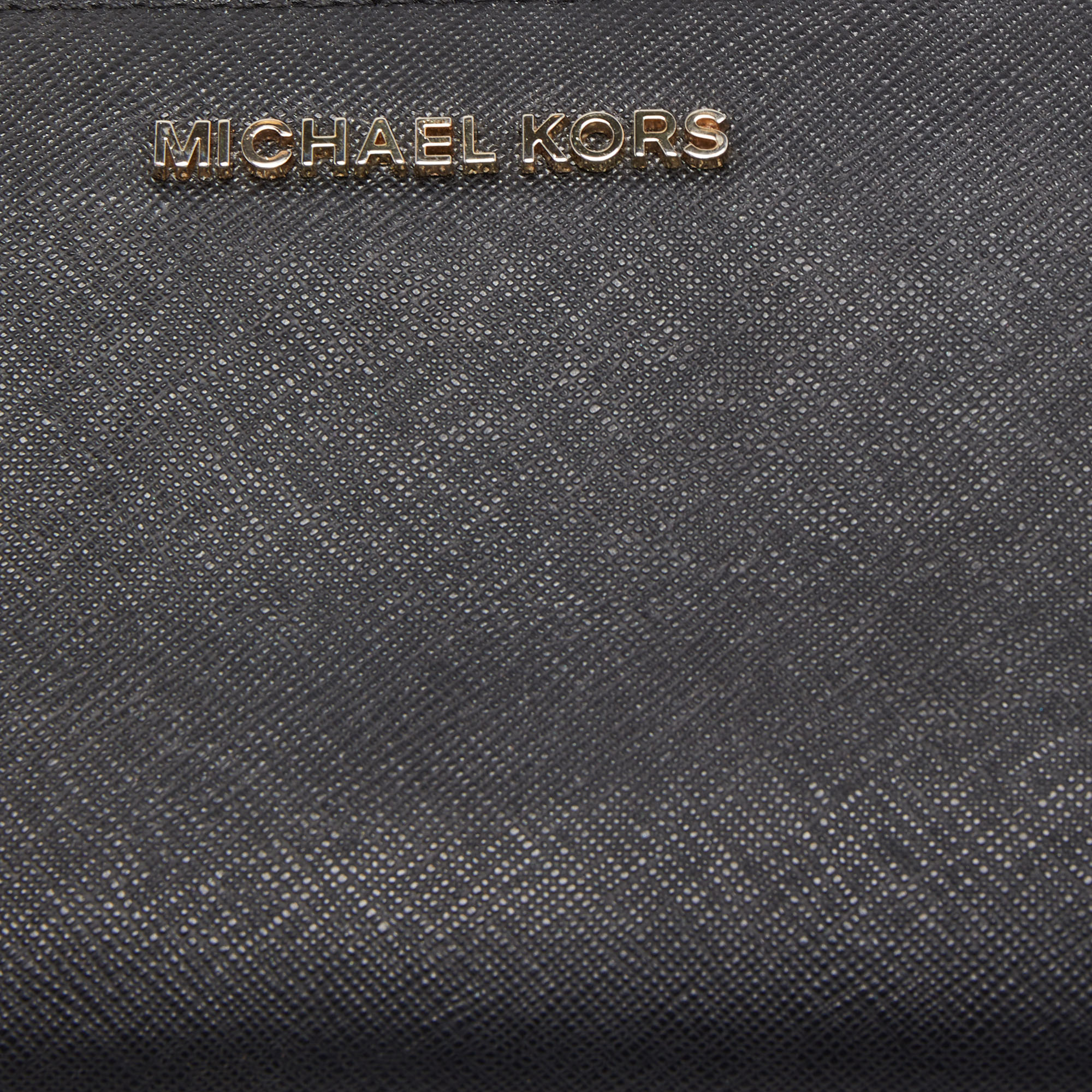 Michael Kors Black Leather Bedford Zip Around Wallet