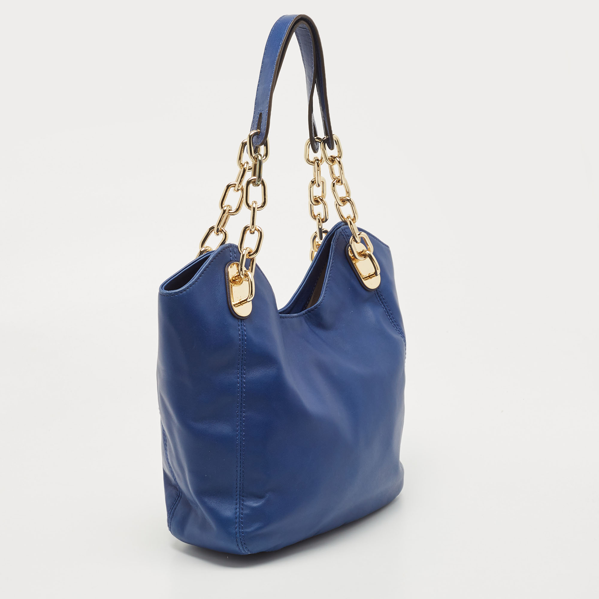 MICHAEL Michael Kors Blue Leather Lilly Tote