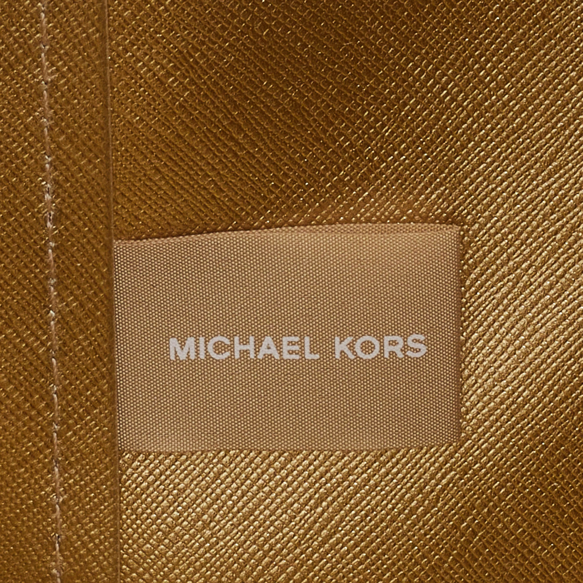 Michael Kors Rose Gold Leather Tassel Shopper Tote