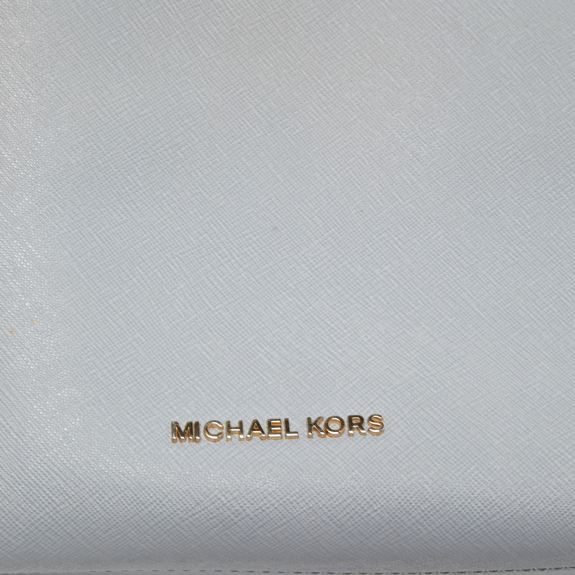 Michael Kors Light Blue Saffiano Leather Portia Satchel