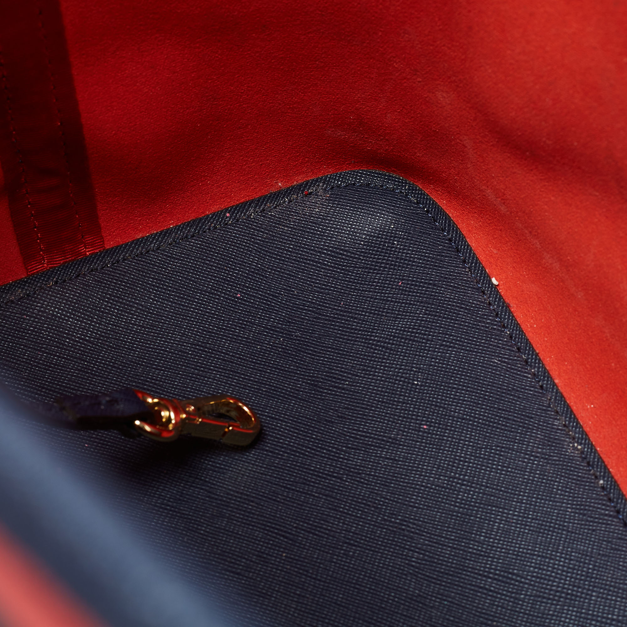 Michael Kors Red/Blue Deco Leather Kempton Tote