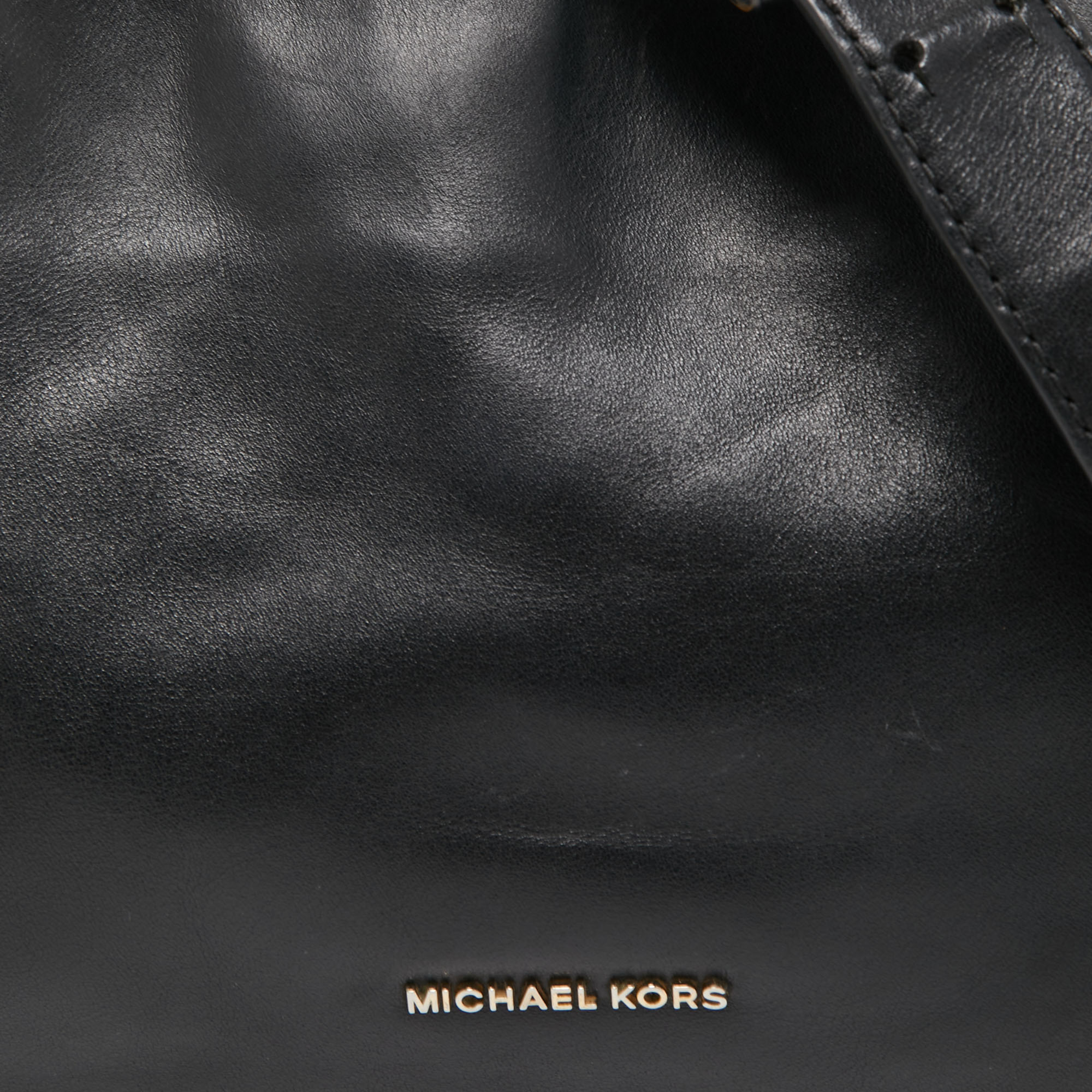 Michael Kors Black Leather Raven Shoulder Bag