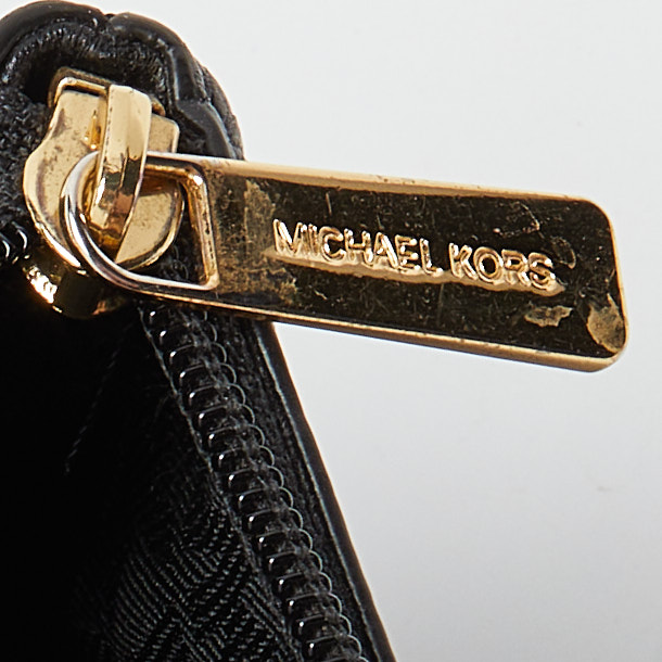 Michael Kors Black Leather Flap Crossbody Bag