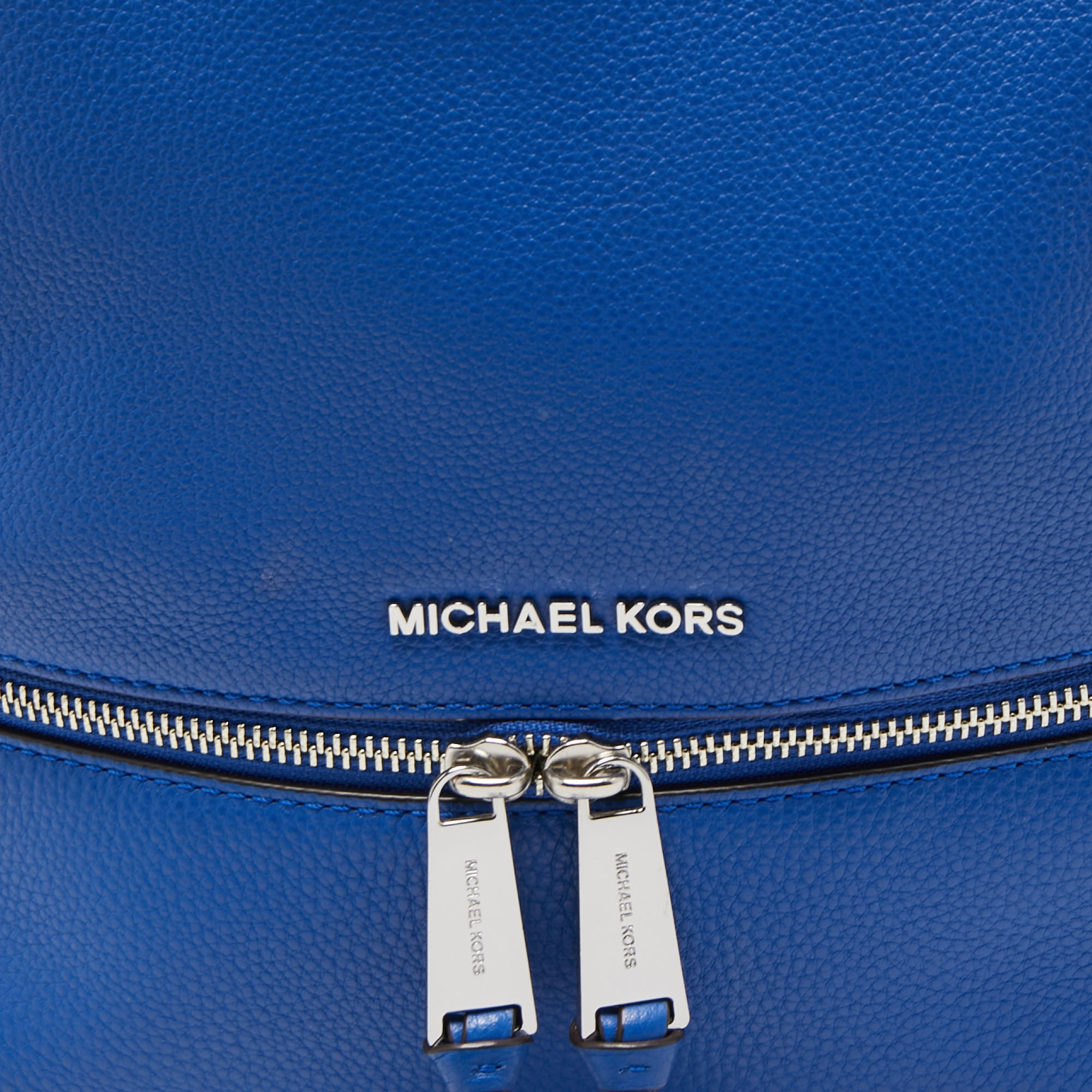 Michael Kors Blue Leather Rhea Backpack