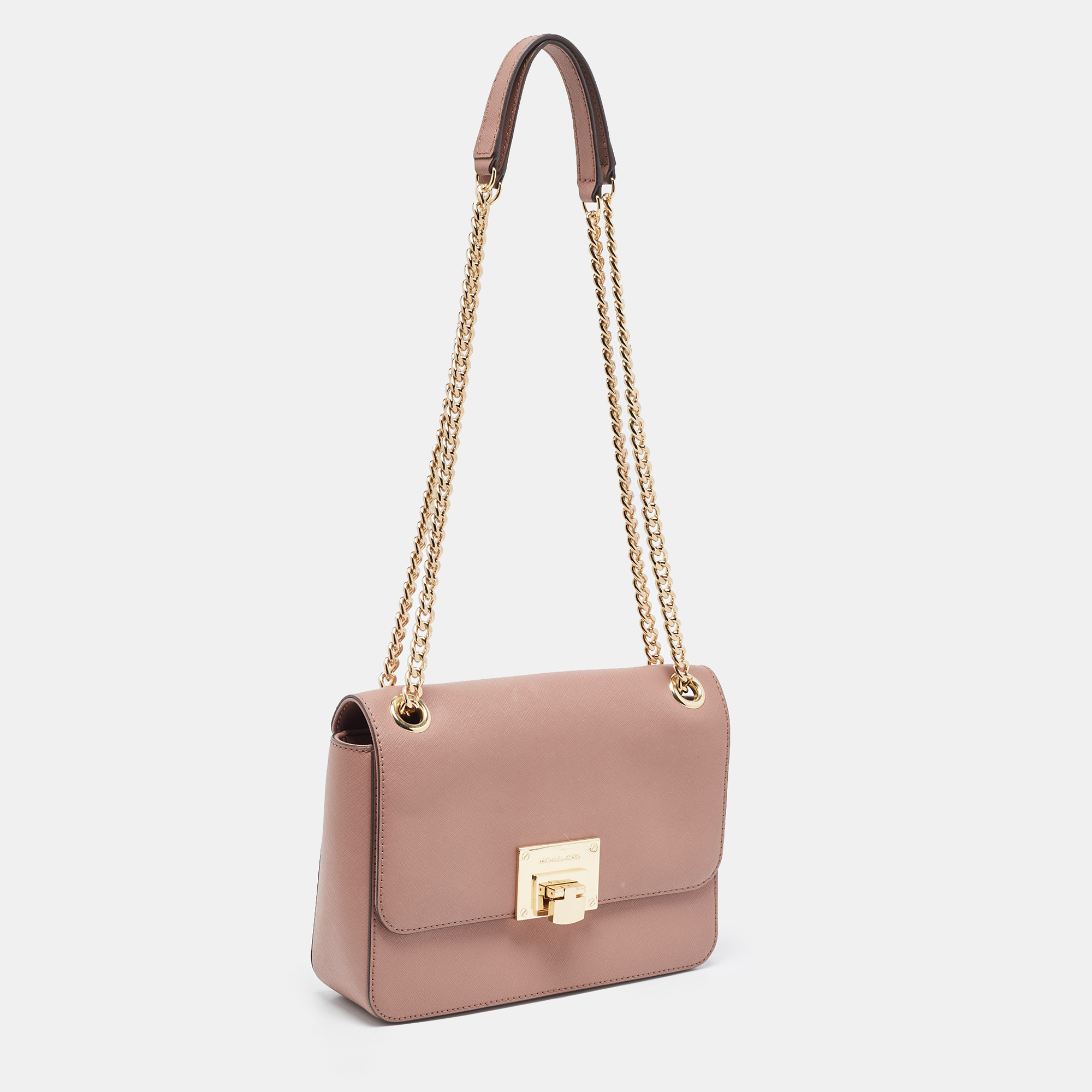 Michael Kors Pink Leather Tina Shoulder Bag