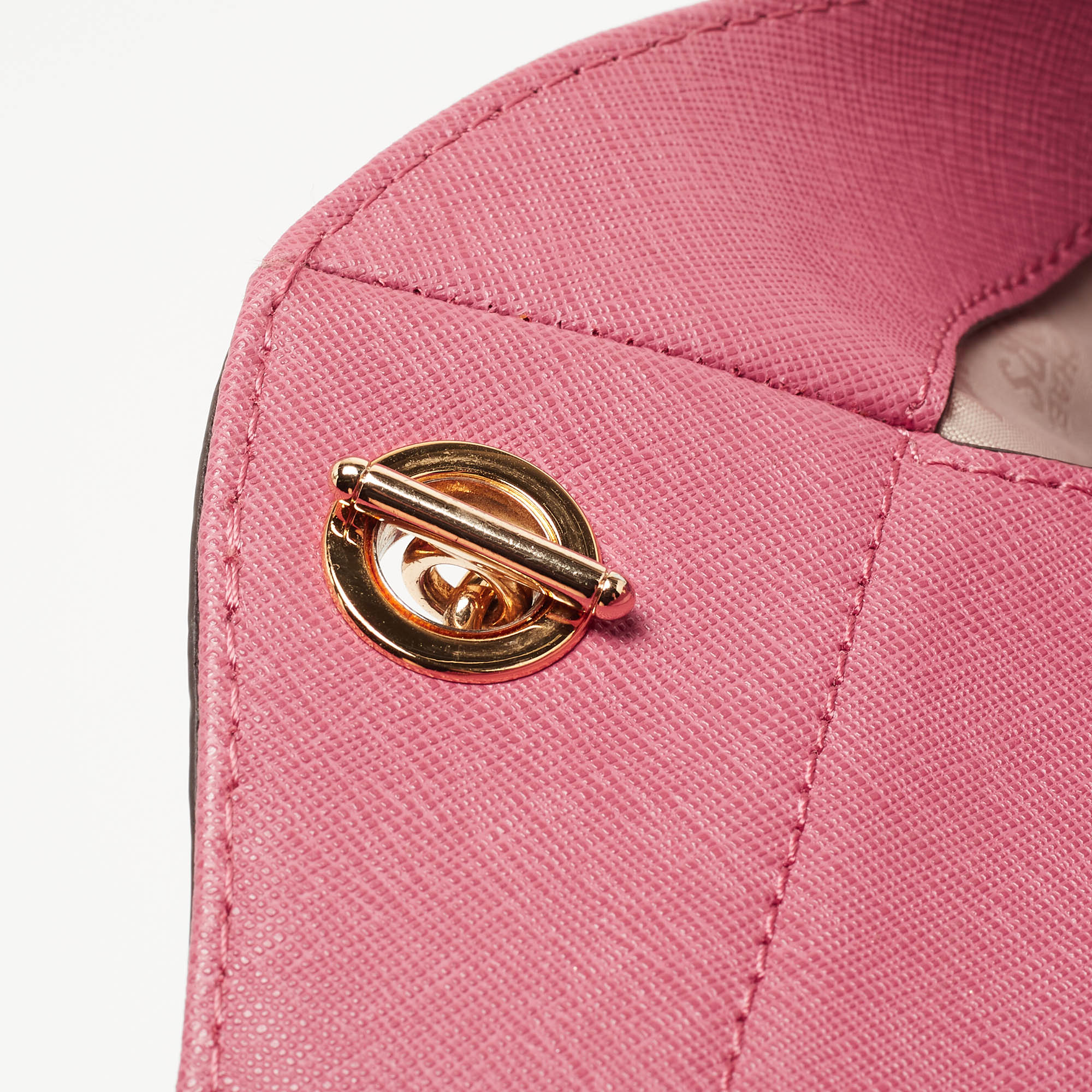 Michael Kors Pink Saffiano Leather Small Jet Set Travel Shoulder Bag