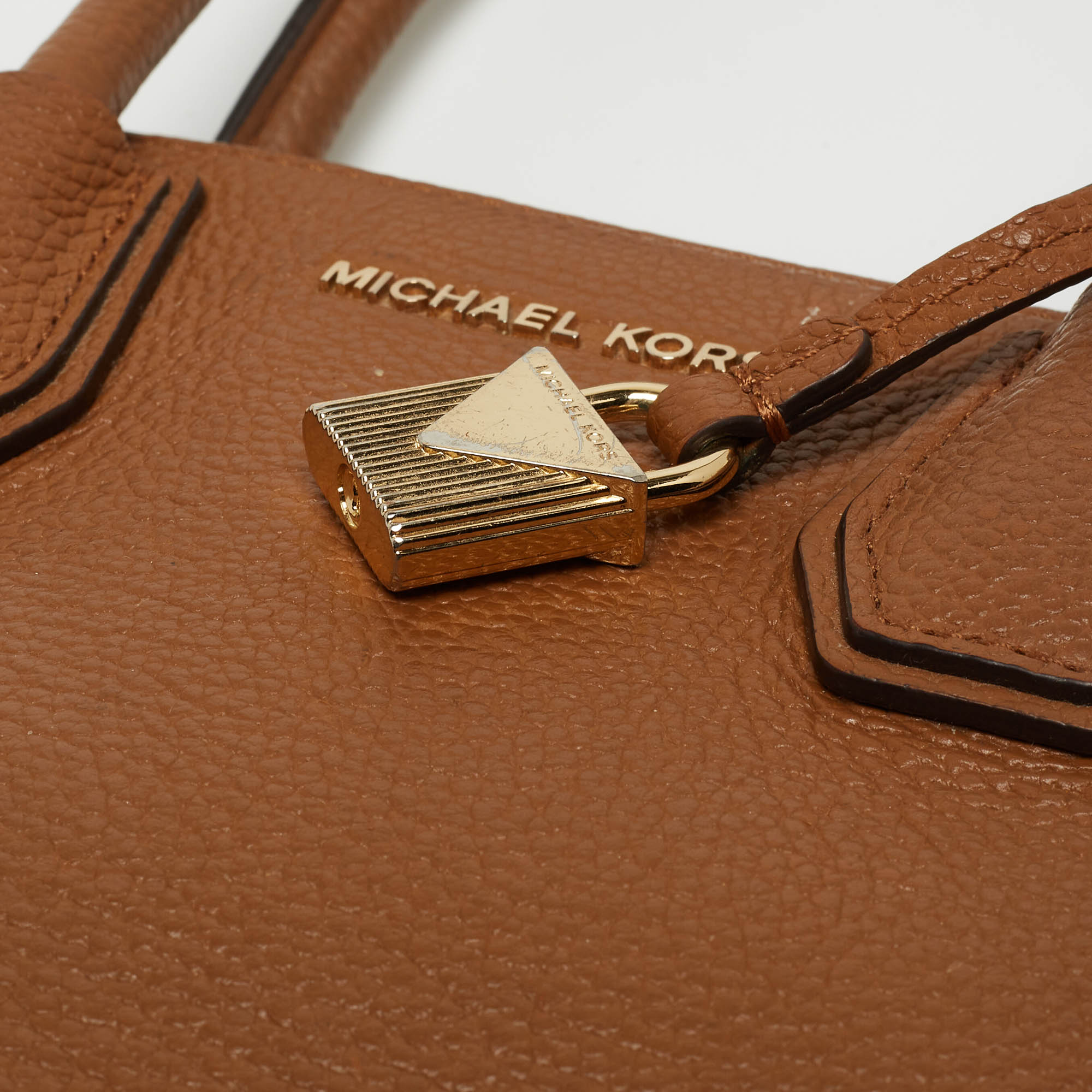 Michael Kors Brown Leather Small Mercer Tote