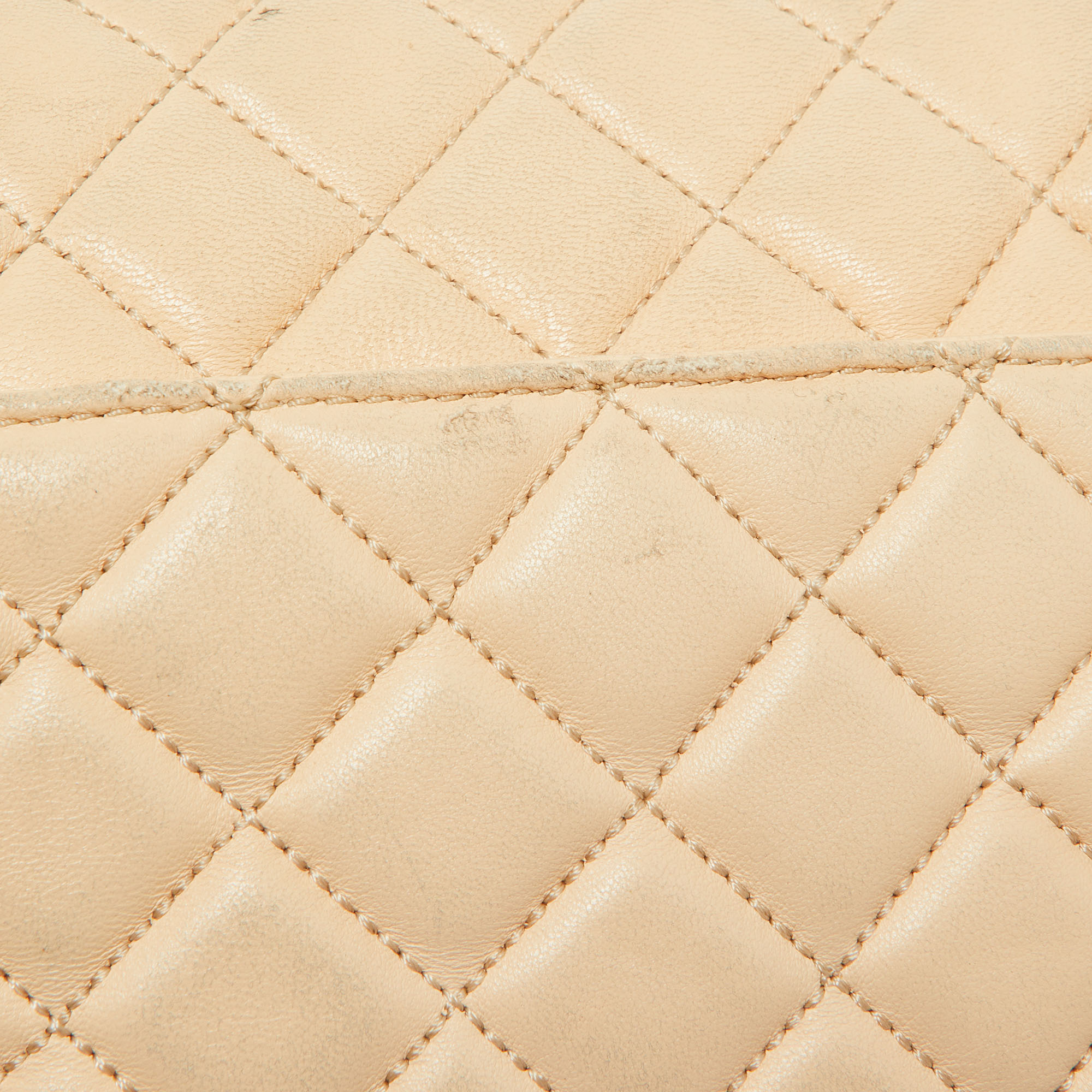 MICHAEL Michael Kors Beige Quilted Leather Sloan Studded Chain Shoulder Bag