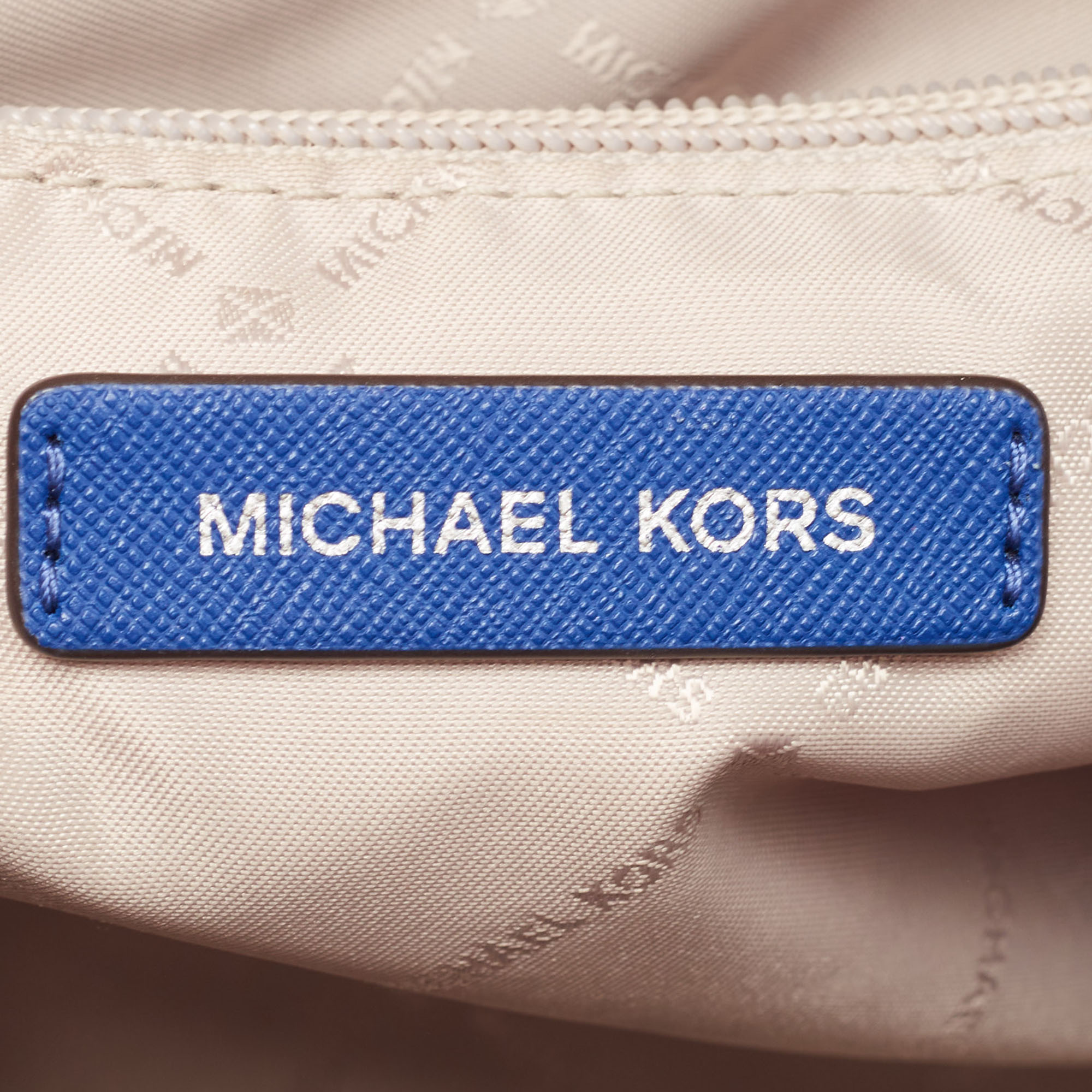 Michael Kors Dark Blue Leather Medium Ciara Satchel