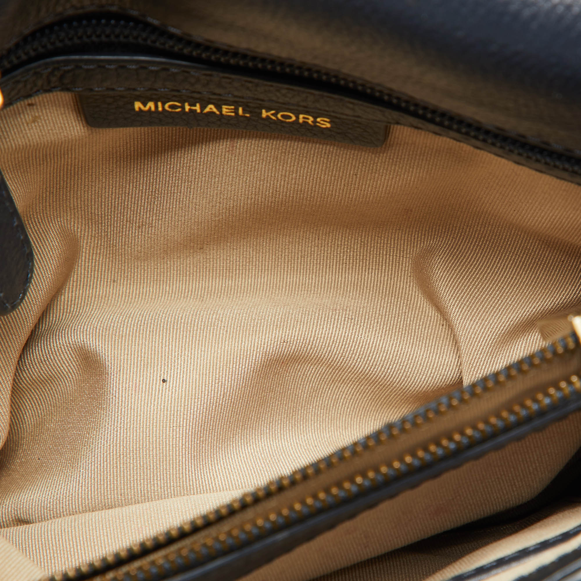 Michael Kors Navy Blue/White Woven Leather Whitney Shoulder Bag