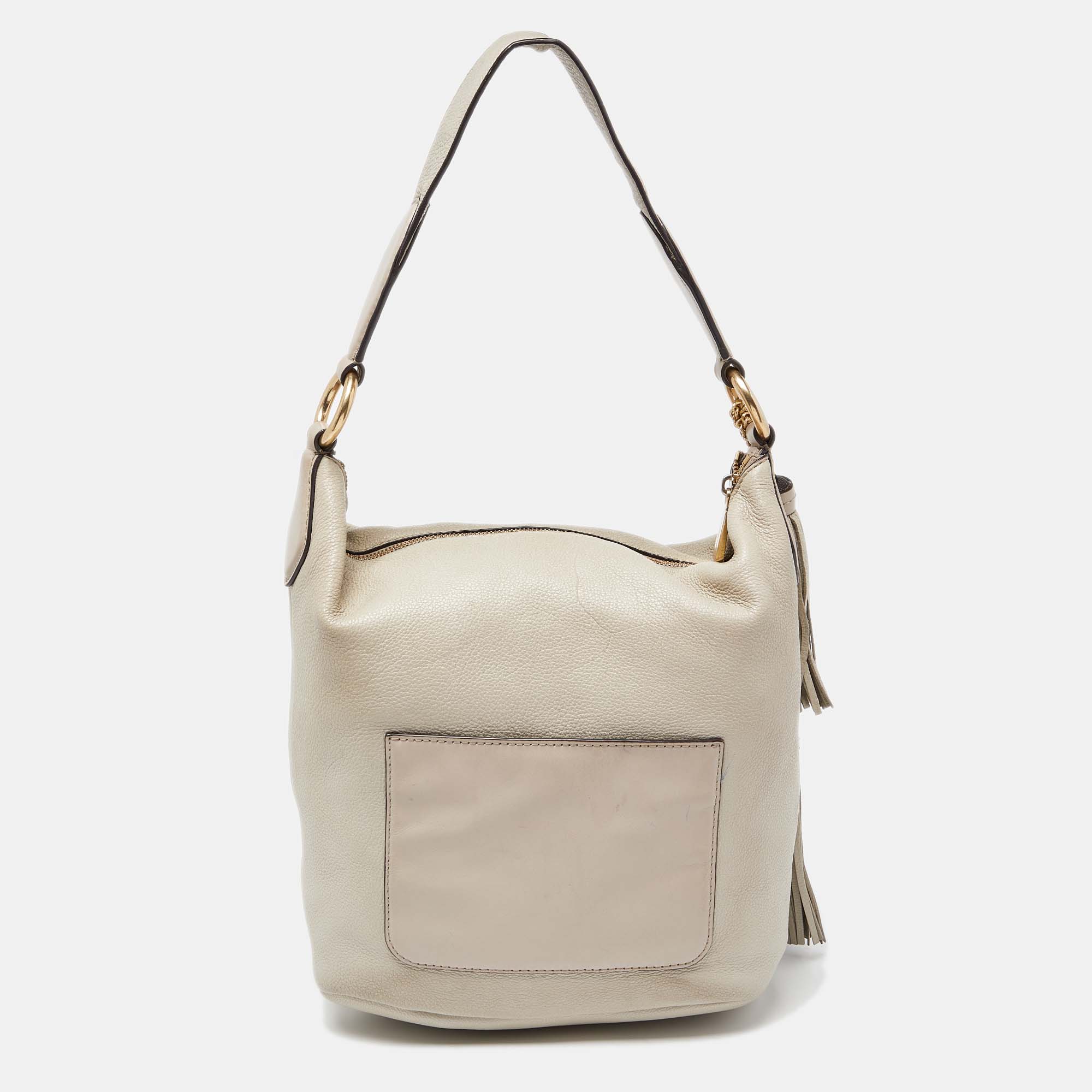 MICHAEL Michael Kors Beige Leather Hobo