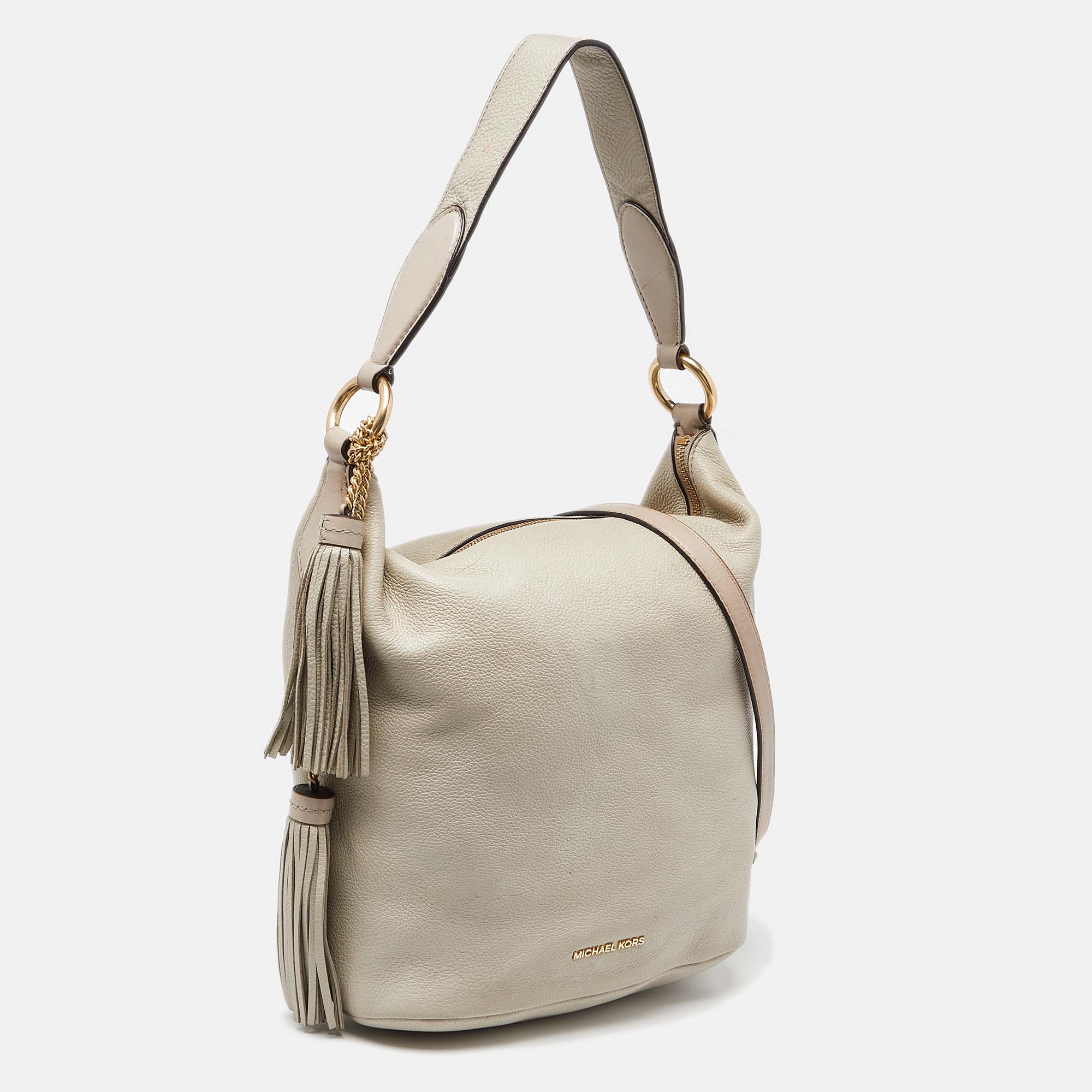 MICHAEL Michael Kors Beige Leather Hobo