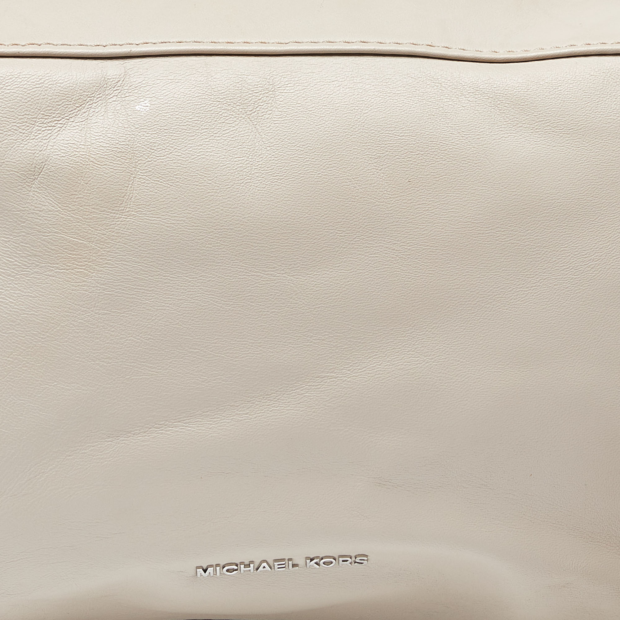 Michael Kors Beige Leather Grand Shoulder Bag