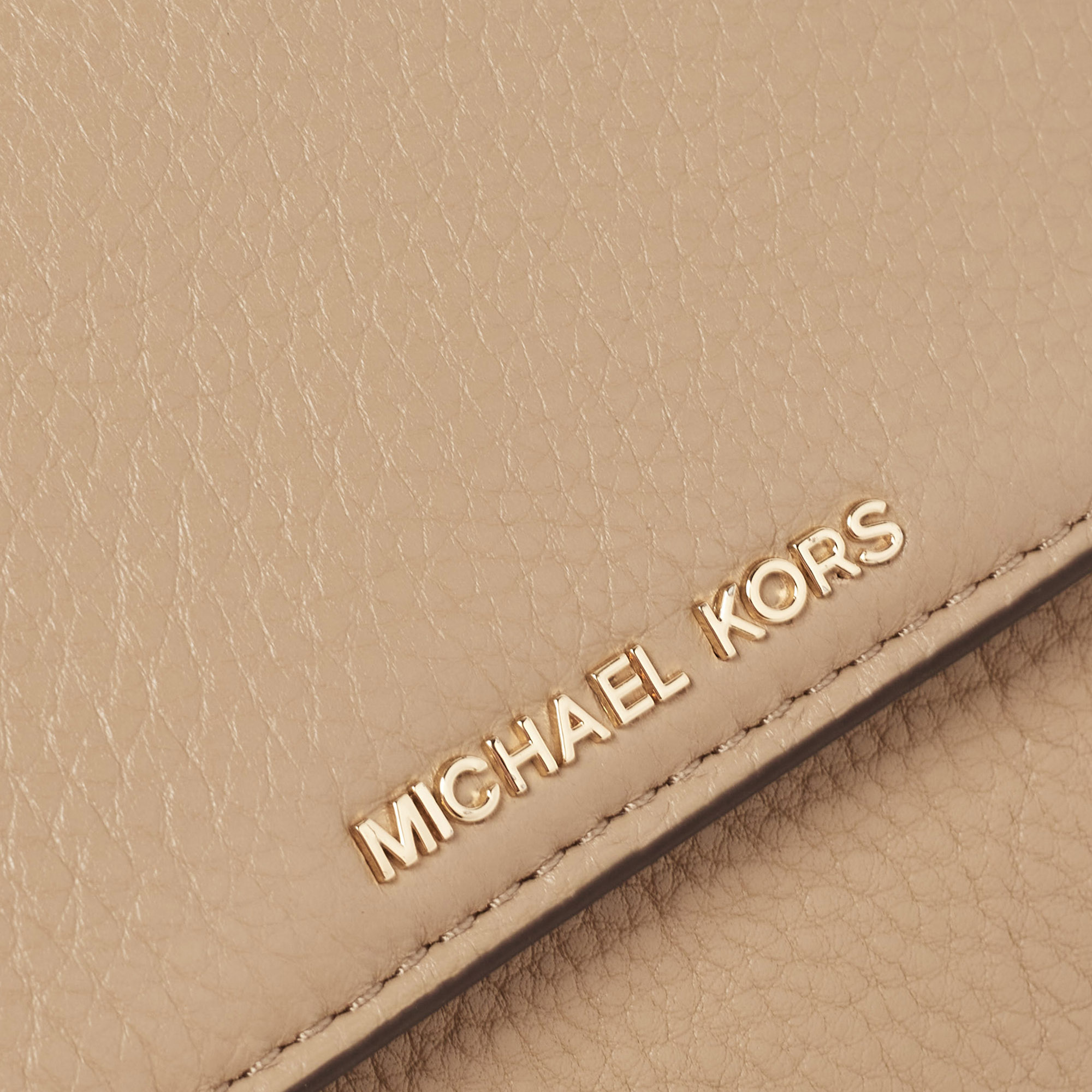 Michael Kors Beige Leather Daniela Crossbody Bag