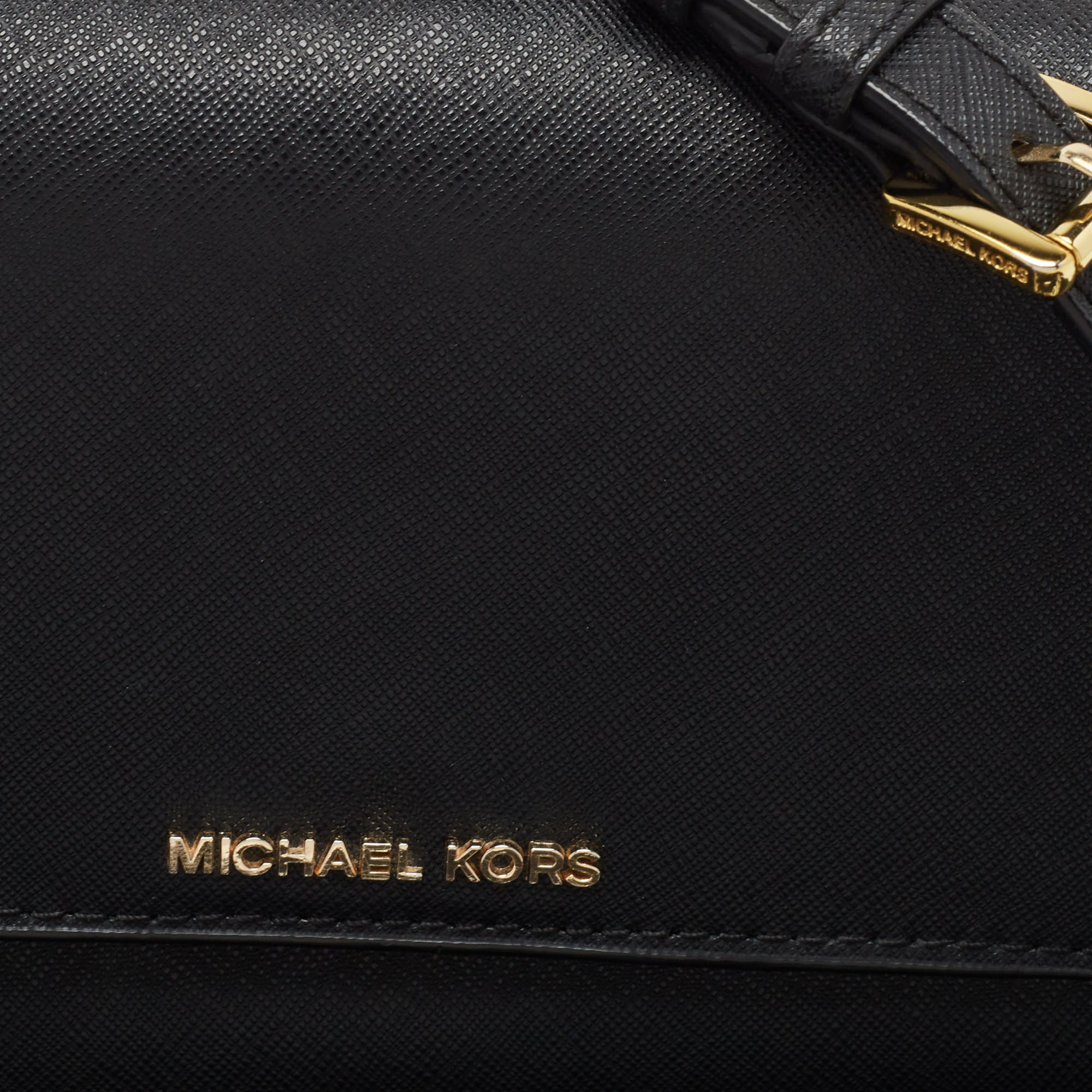 Michael Kors Black Leather Daniela Crossbody Bag
