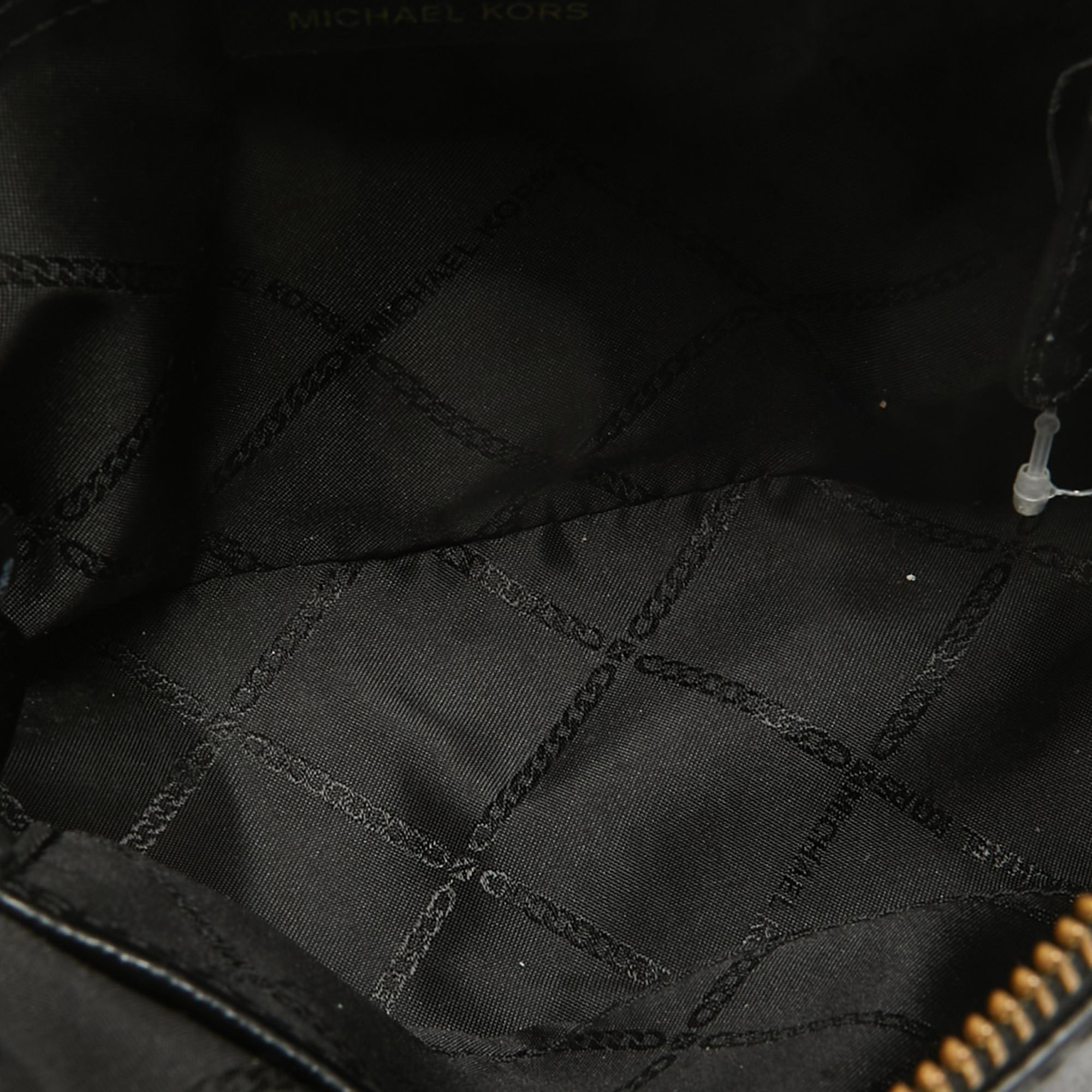 Michael Kors Black Leather Dome Crossbody Bag