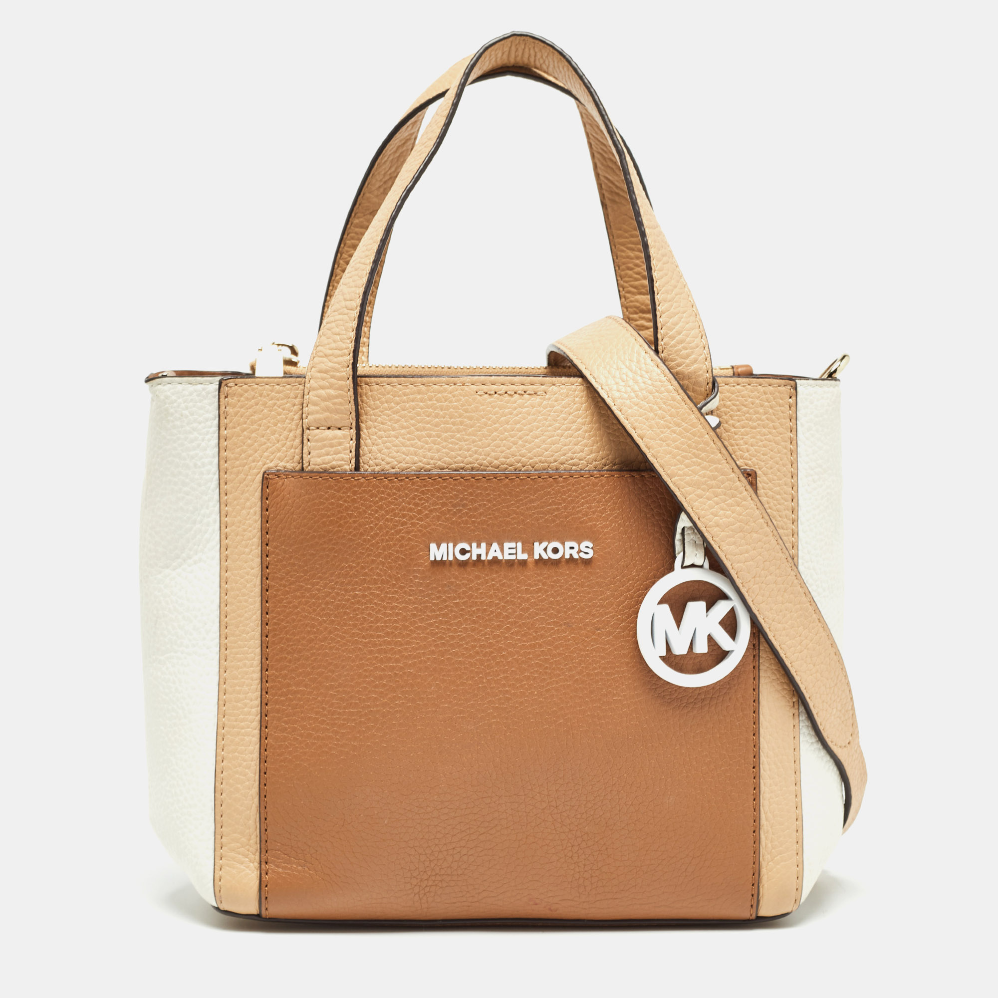 Michael kors tricolor leather small gemma tote