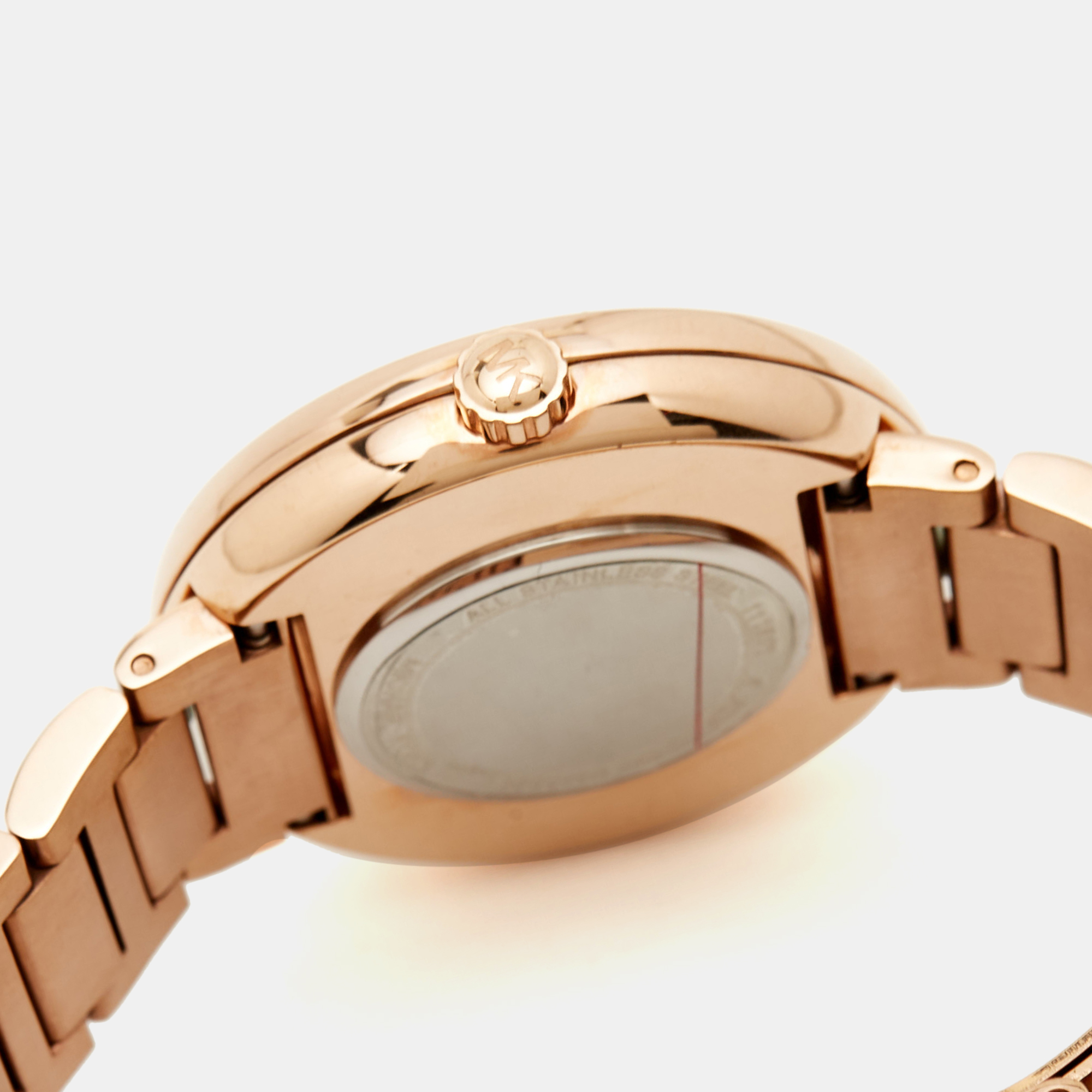 Michael Kors Champagne Mother Of Pearl Gold PVD Coated Stainless Steel Courtney MK3836 Women's Wristwatch 36 Mm