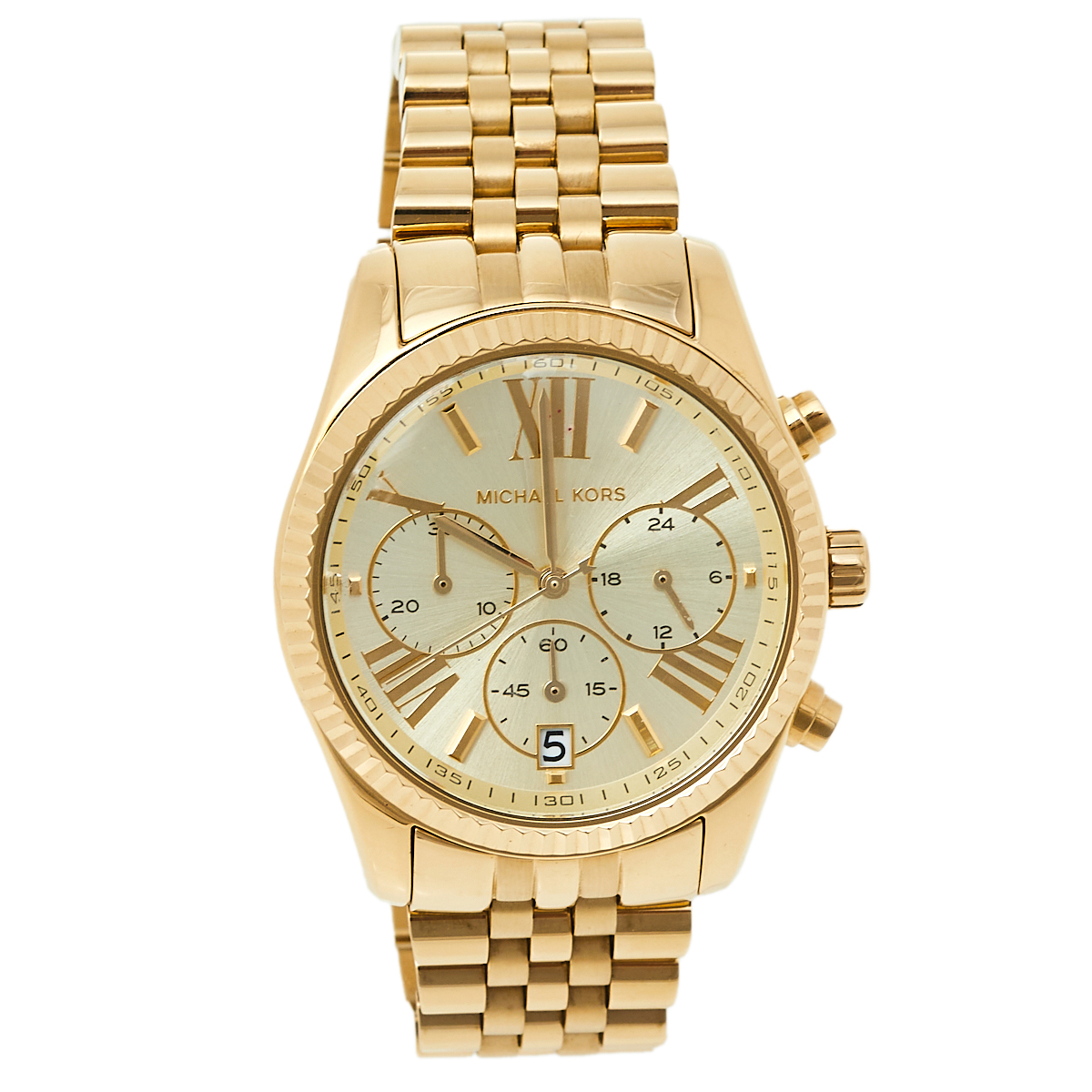 Michael Kors Champagne Gold Tone Stainless Steel Lexington MK5556 Women's Wristwatch 38 mm