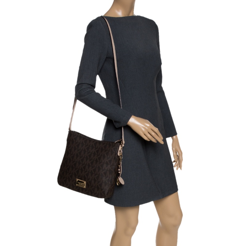 Michael Michael Kors PVC Large Jet Set Travel Messenger Bag, Brown 
Michael Michael Kors PVC Large Jet Set Travel Messenger Bag, Brown