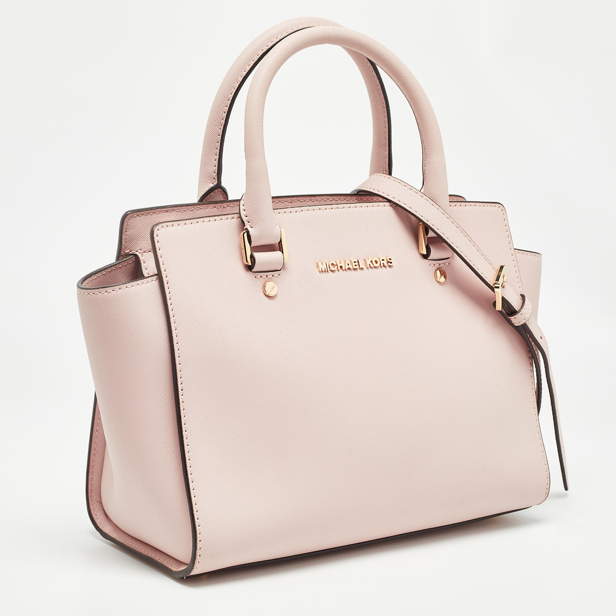 MICHAEL Michael Kors Pink Leather Medium Selma Satchel