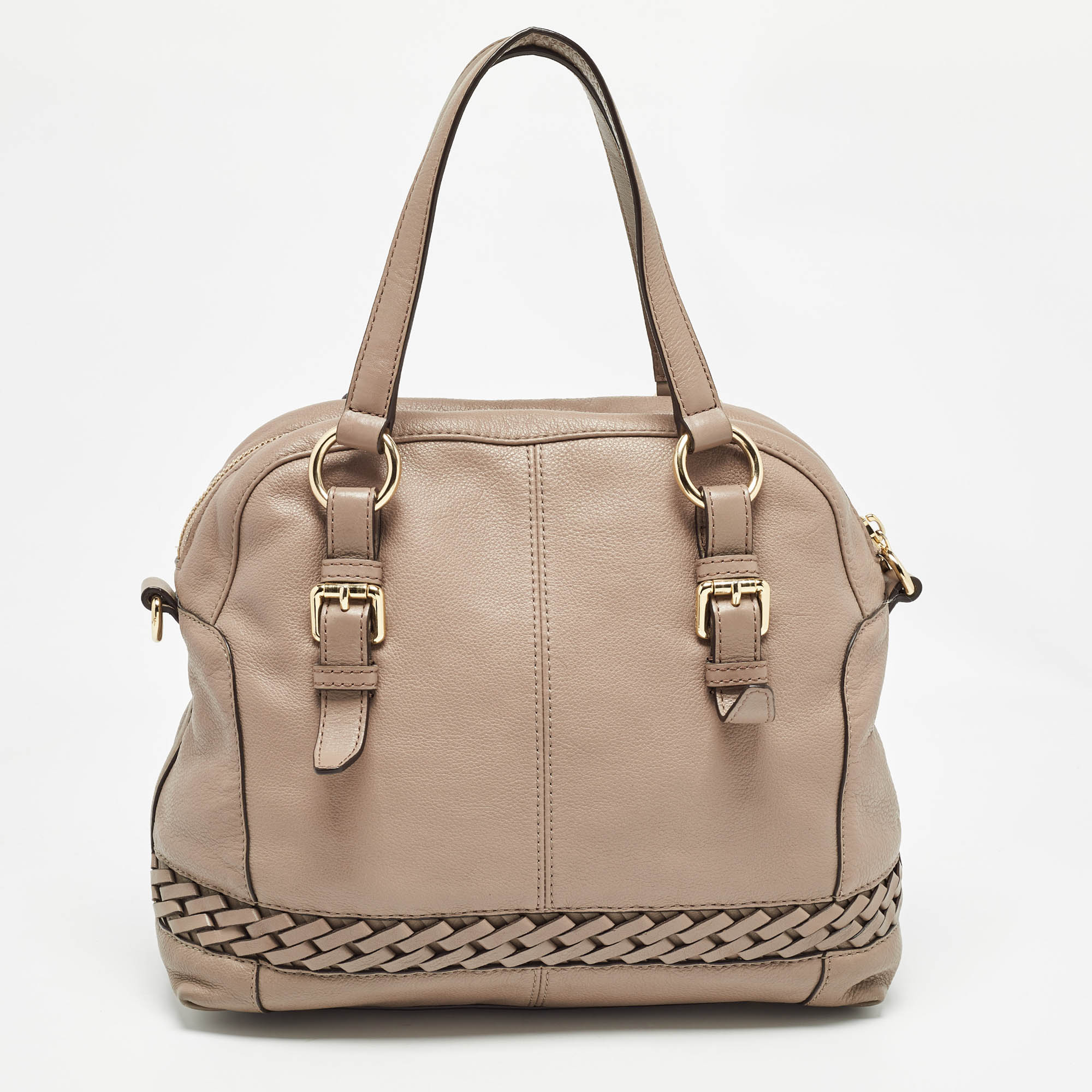 MICHAEL Michael Kors Beige Leather Gladstone Satchel