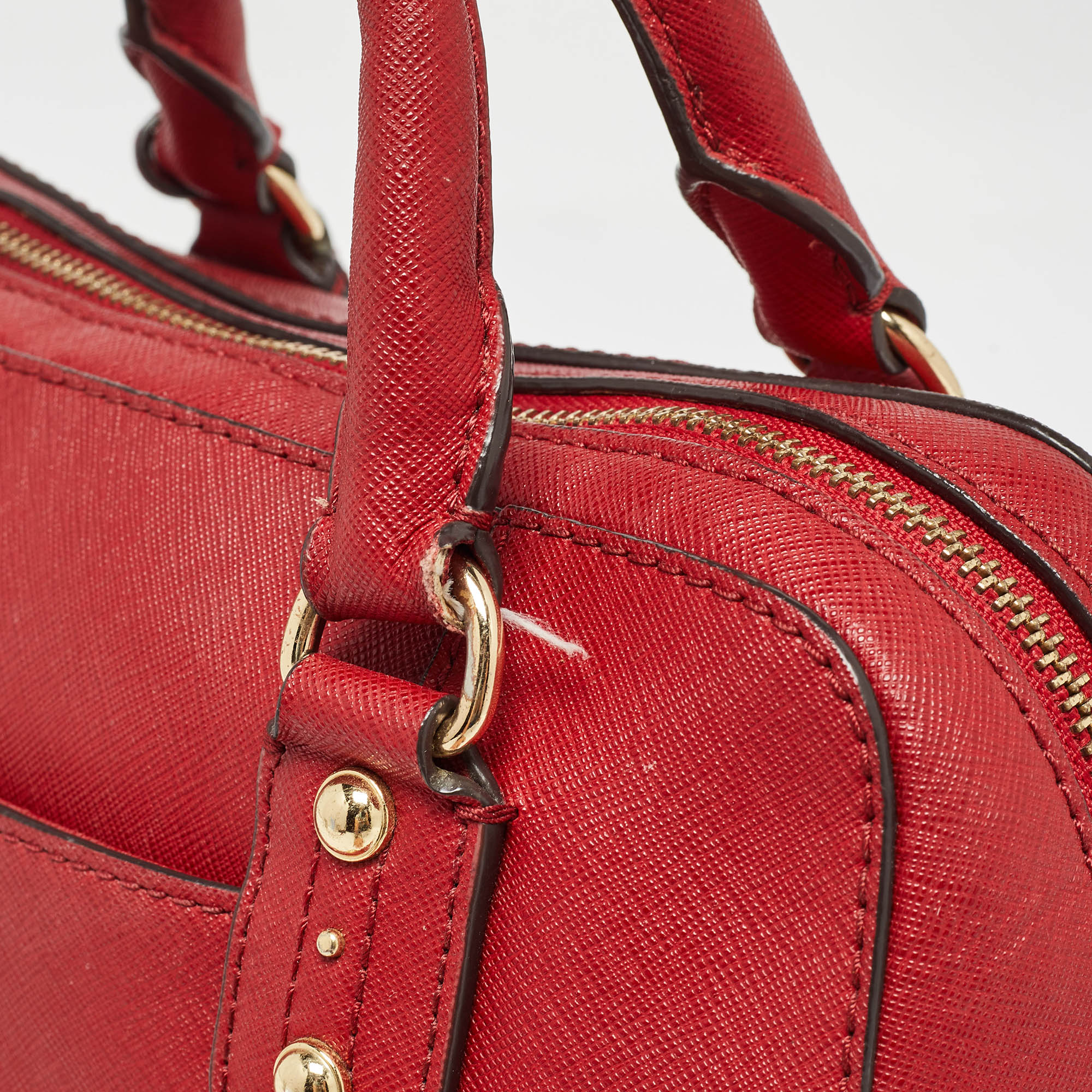 MICHAEL Michael Kors Red Leather Satchel