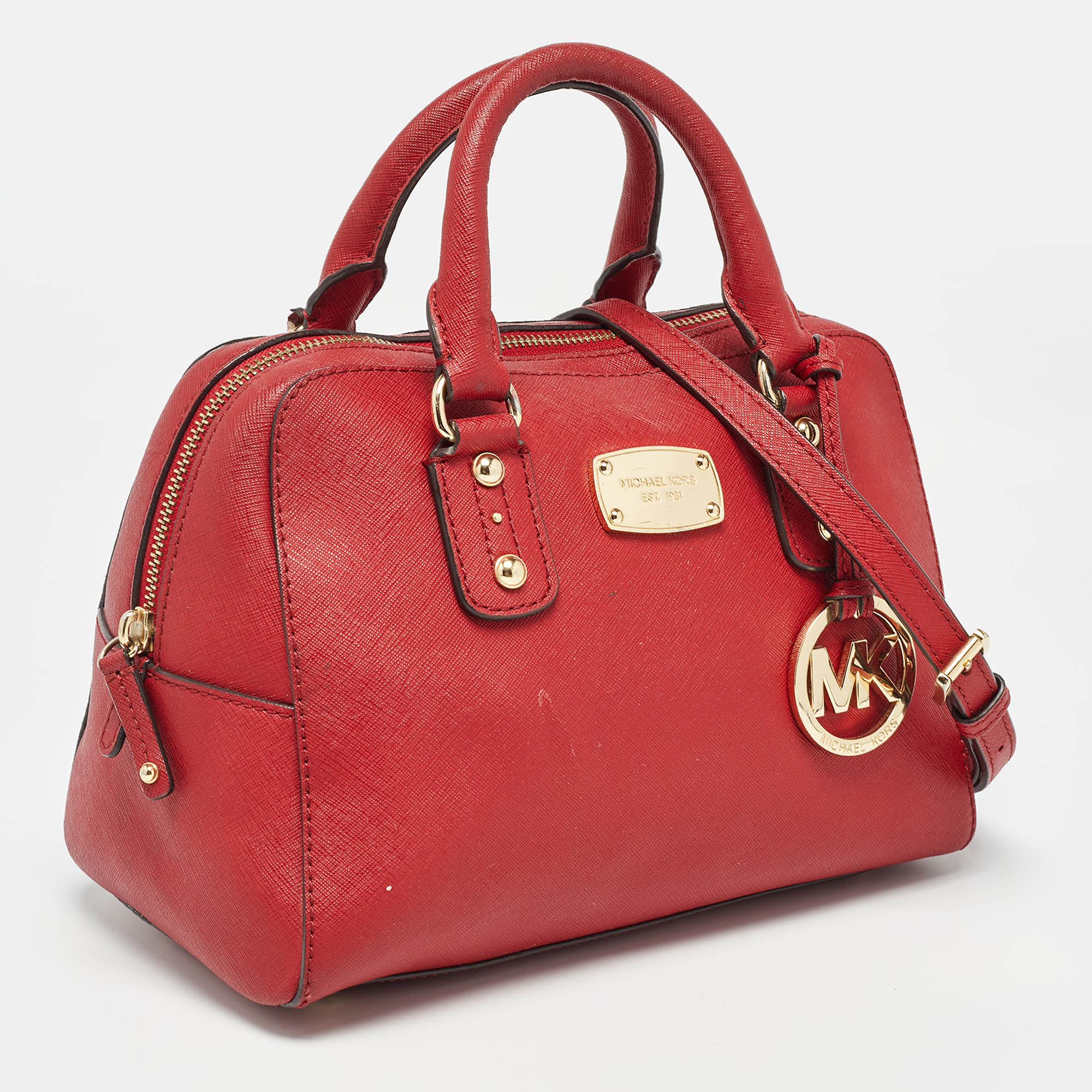 MICHAEL Michael Kors Red Leather Satchel