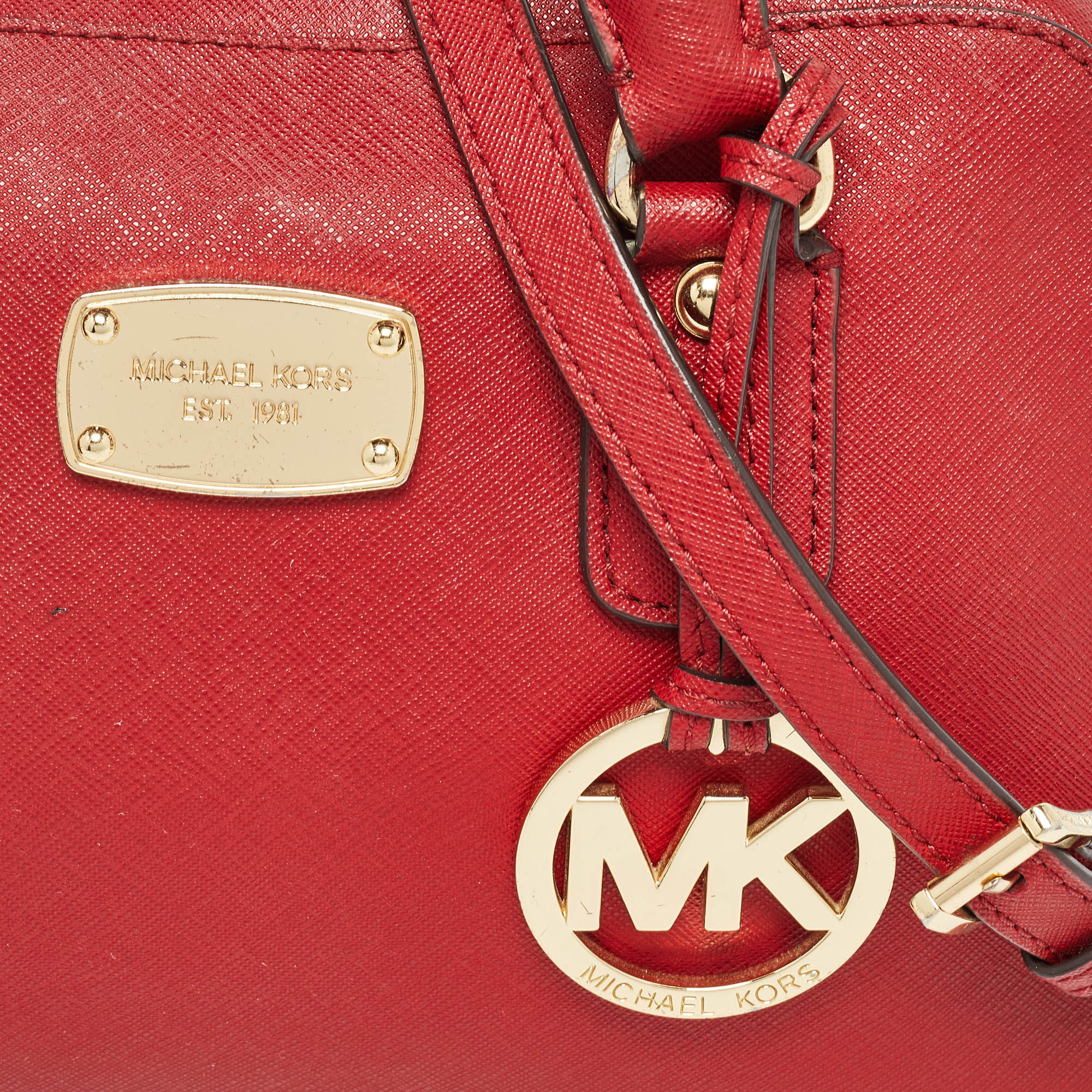 MICHAEL Michael Kors Red Leather Satchel