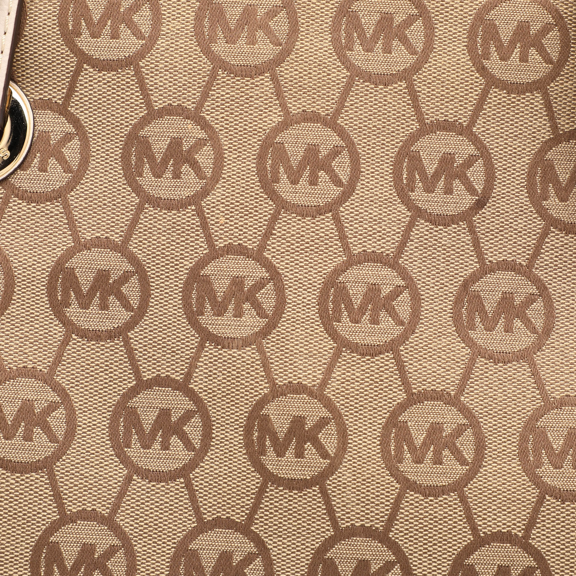 MICHAEL Michael Kors Beige/Brown Signature Canvas Jet Set Tote