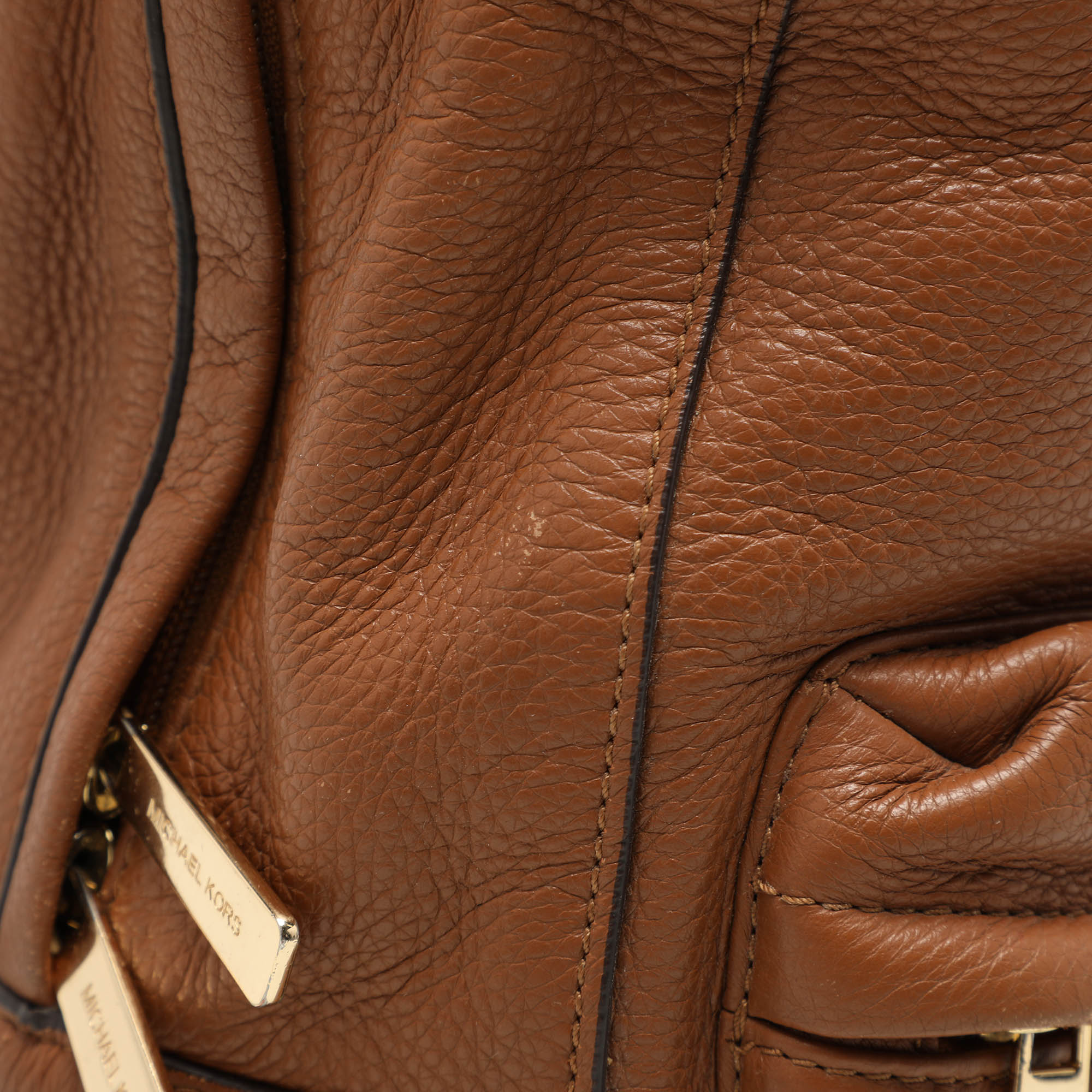 MICHAEL Michael Kors Brown Leather Backpack