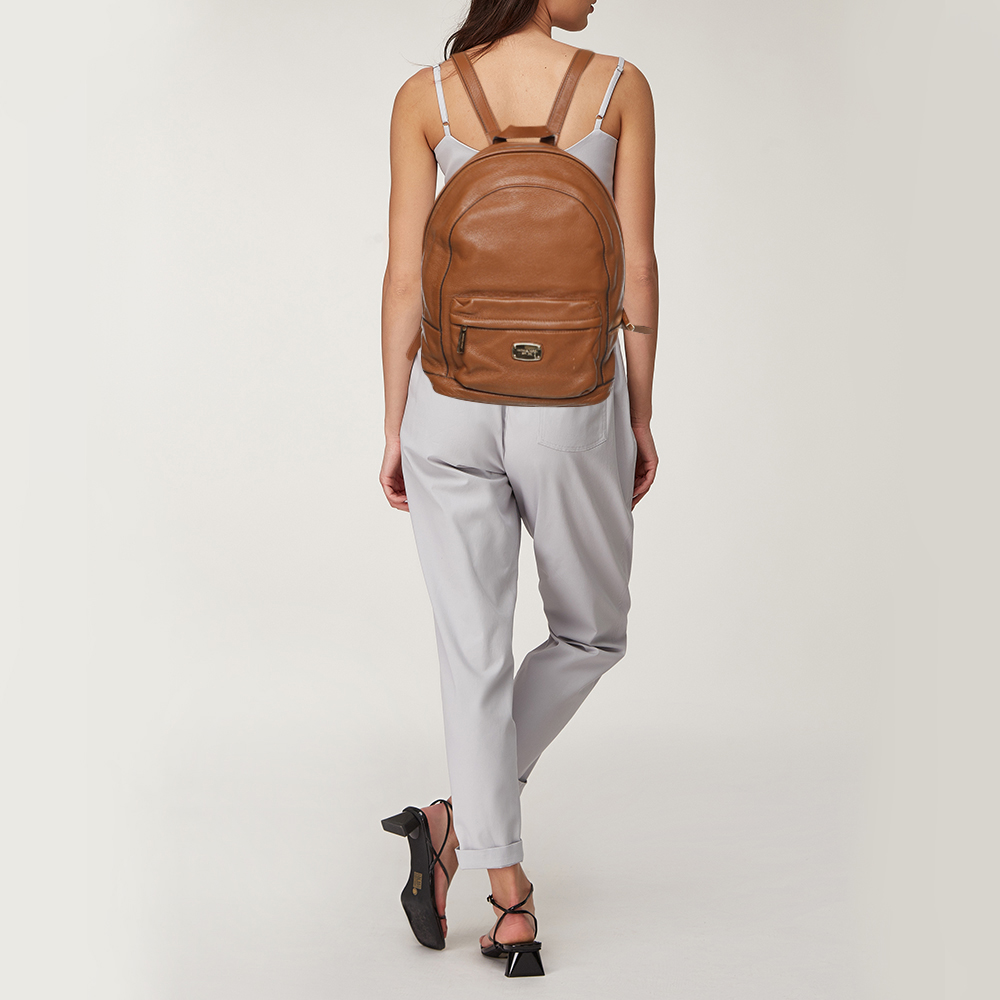 MICHAEL Michael Kors Brown Leather Backpack