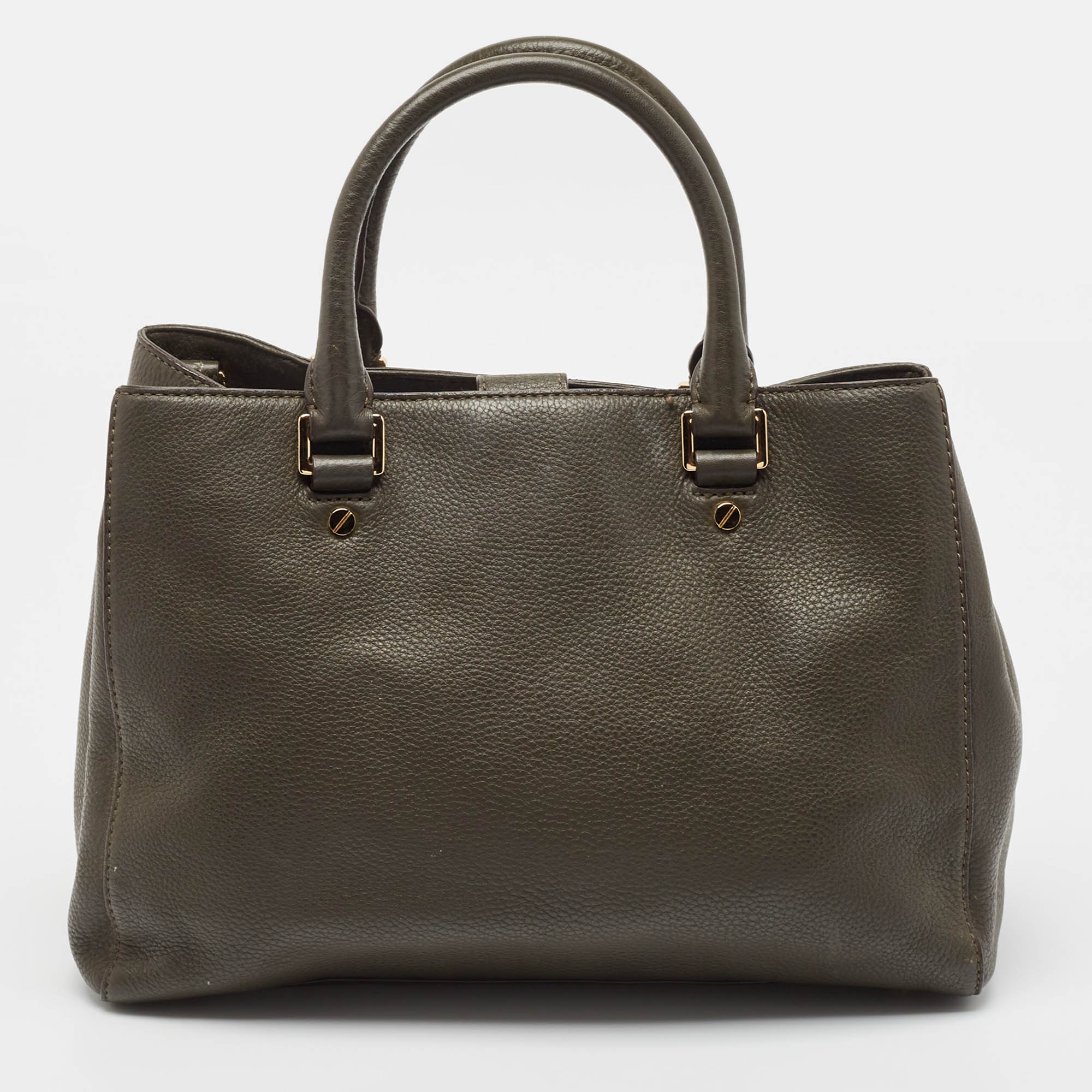 MICHAEL Michael Kors Green Leather Logo Tote