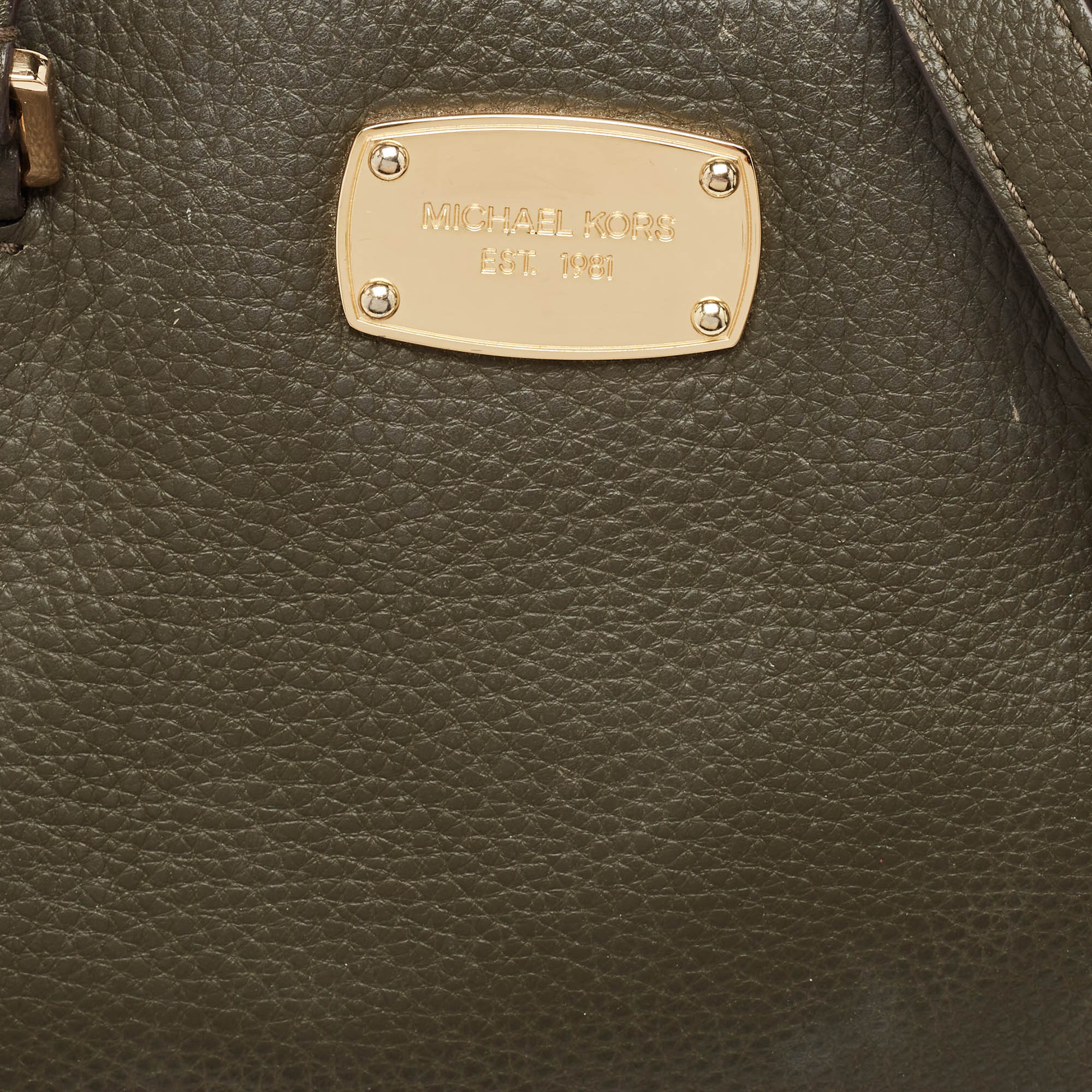 MICHAEL Michael Kors Green Leather Logo Tote