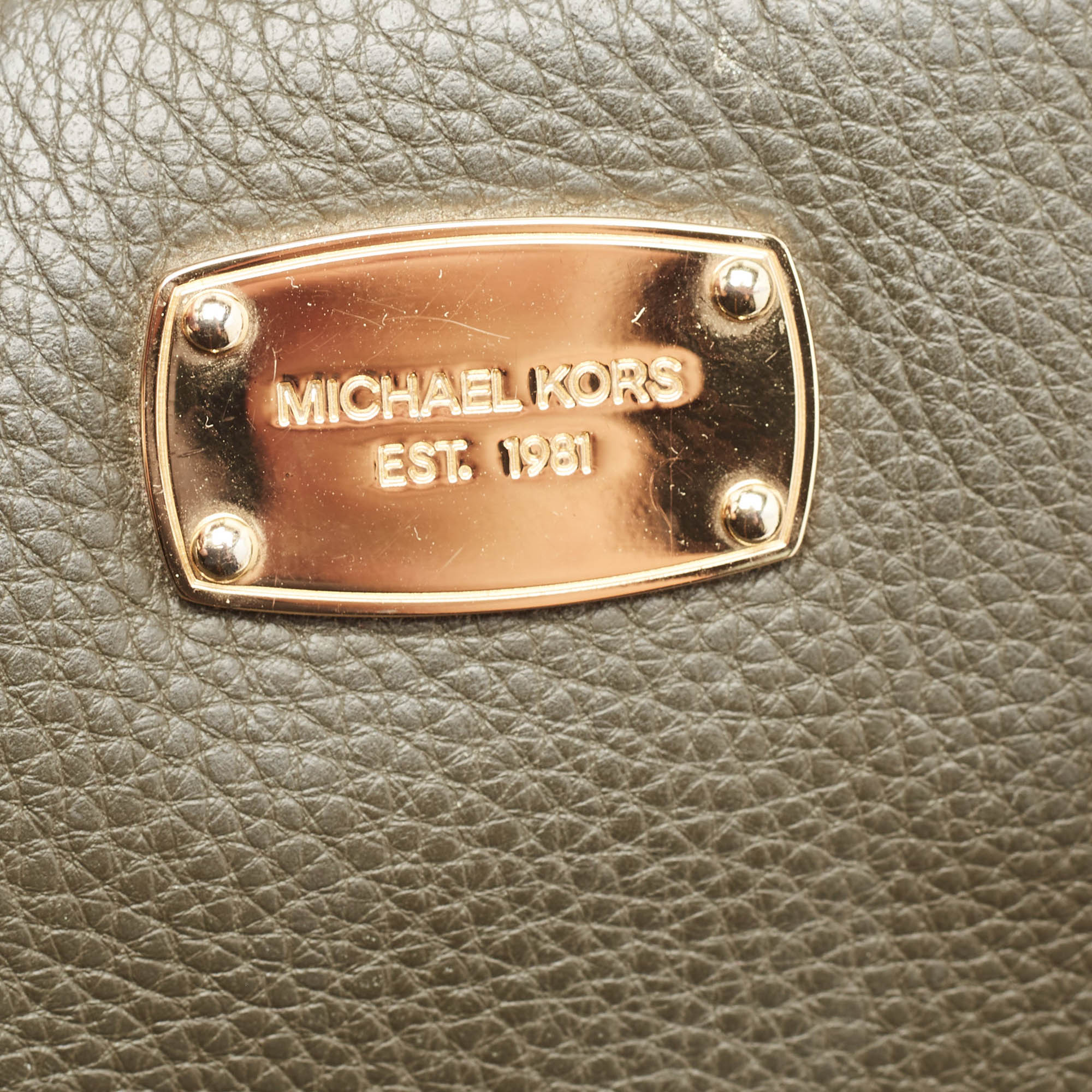 MICHAEL Michael Kors Green Leather Logo Tote