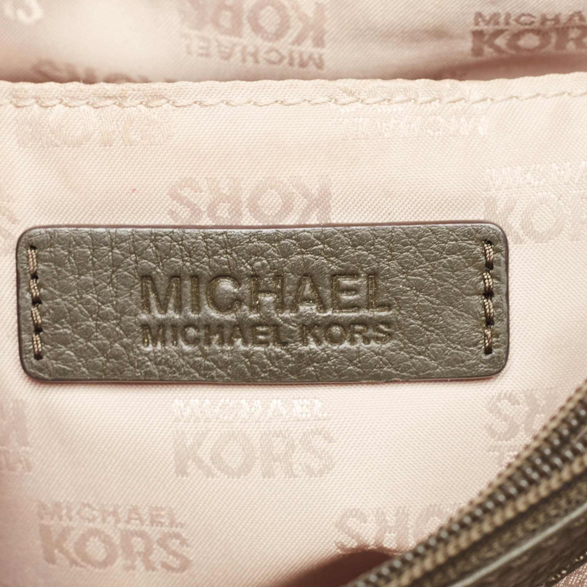 MICHAEL Michael Kors Green Leather Logo Tote