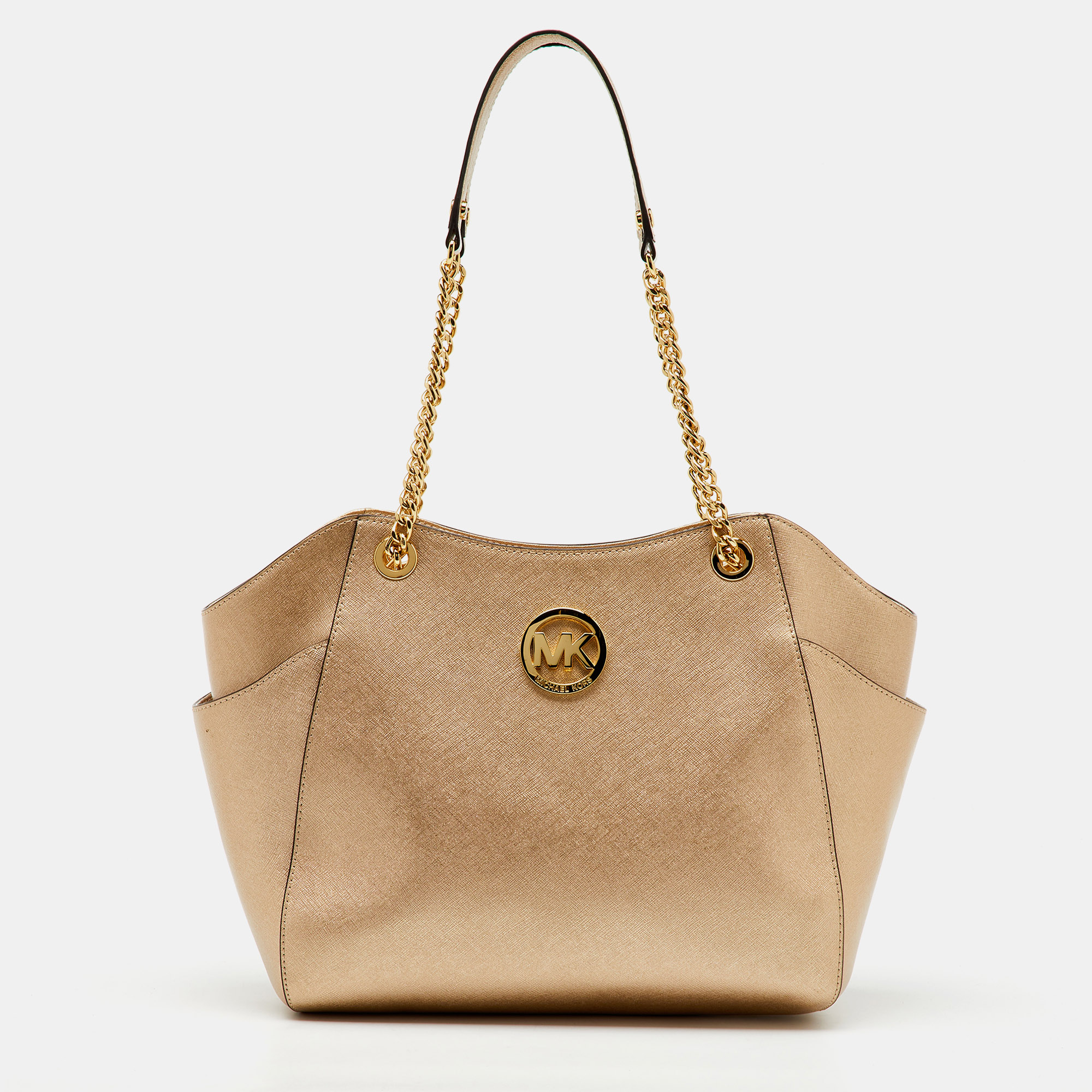 MICHAEL Michael Kors Gold Saffiano Leather Jet Set Chain Shoulder Bag
MICHAEL Michael Kors Gold Saffiano Leather Jet Set Chain Shoulder Bag