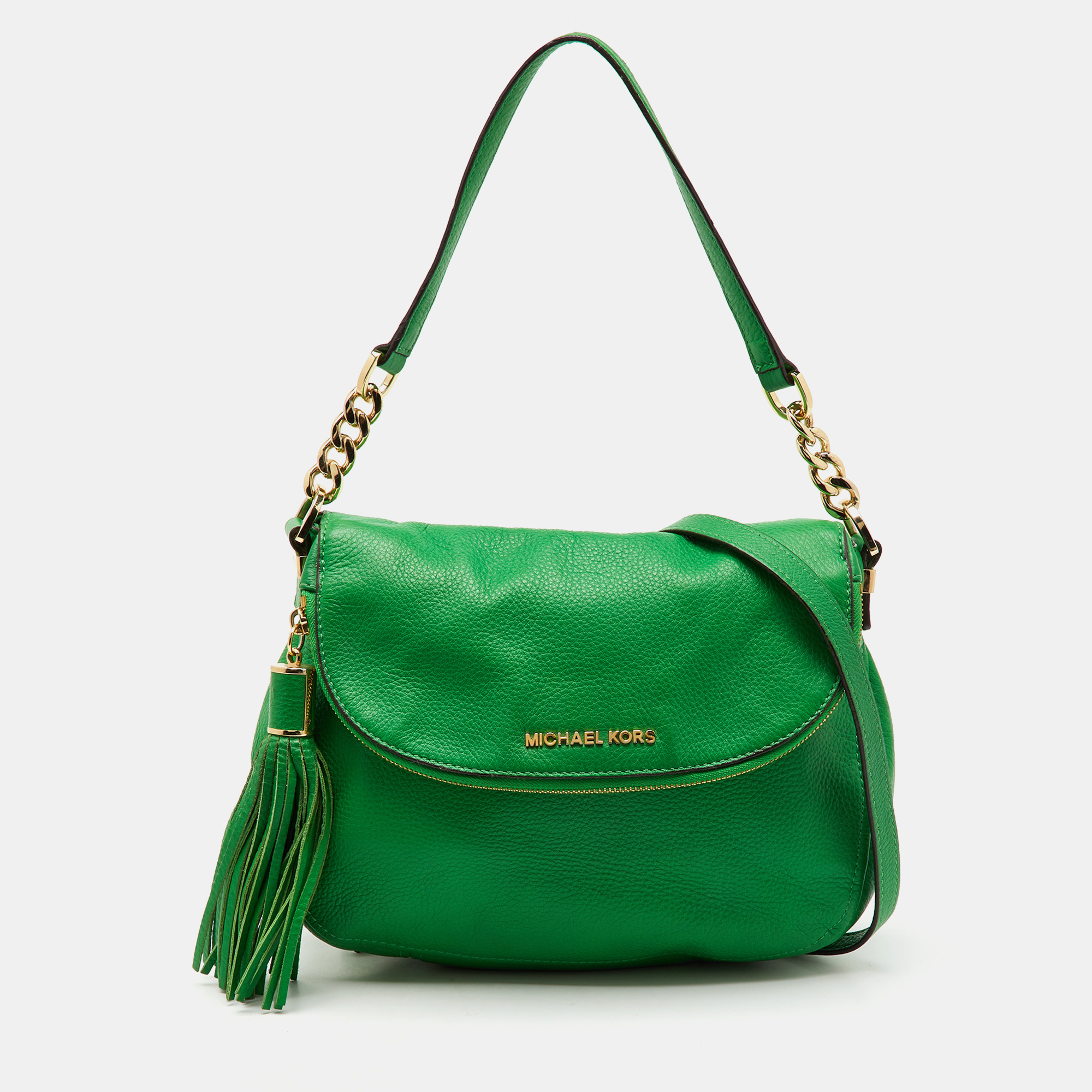 MICHAEL Michael Kors Green Leather Bedford Tassel Crossbody Bag
MICHAEL Michael Kors Green Leather Bedford Tassel Crossbody Bag