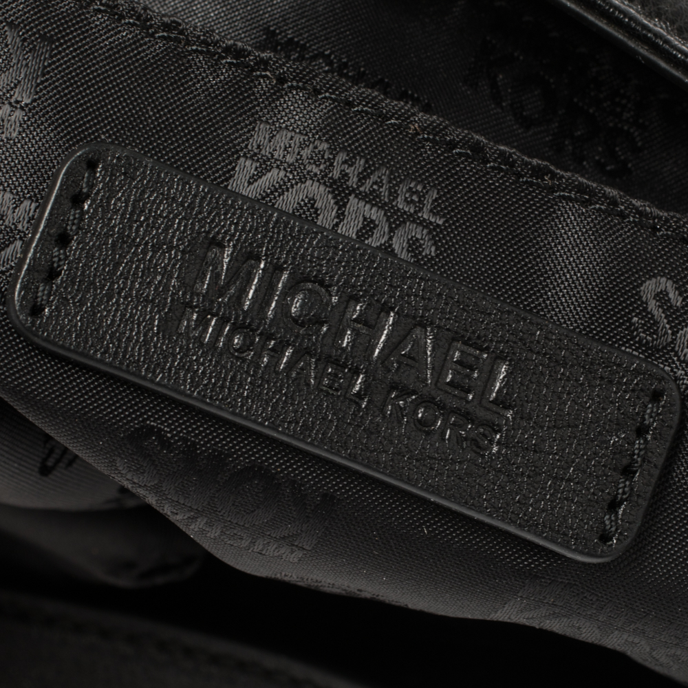 MICHAEL Michael Kors Black Signature Canvas And Leather Millbrook Hobo