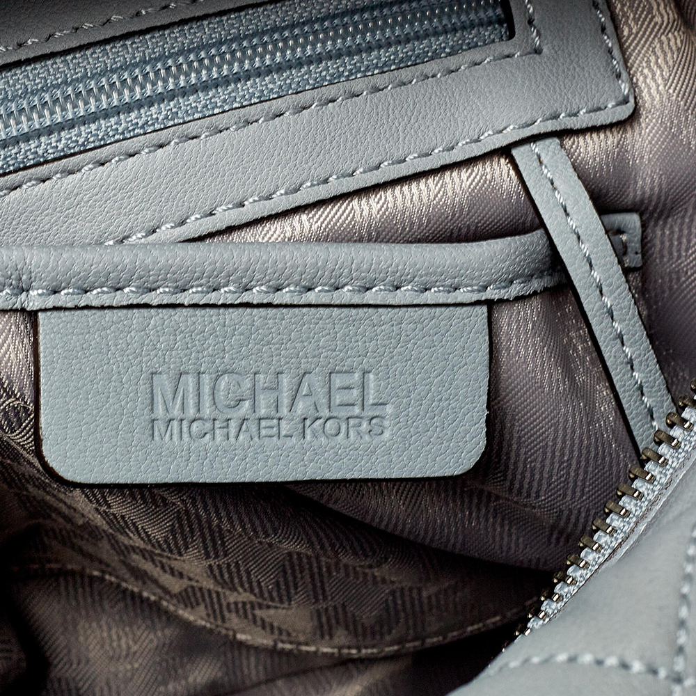 MICHAEL Michael Kors Blue Quilted Leather XL Rachel Satchel