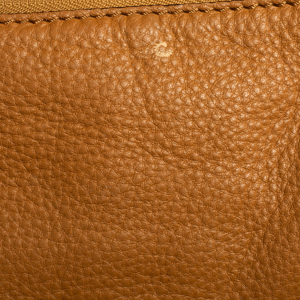MICHAEL Michael Kors Caramel Brown Leather Logo Zip Hobo