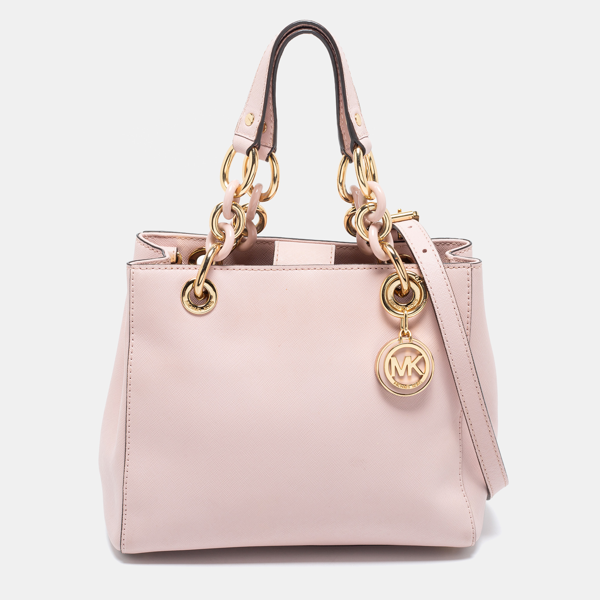 MICHAEL Michael Kors Pink Leather Small Cynthia Tote