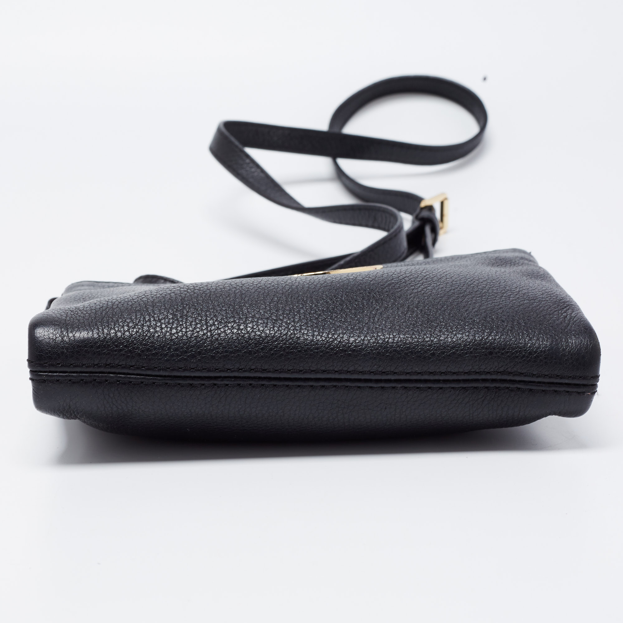 MICHAEL Michael Kors Black Leather Fulton Crossbody Bag