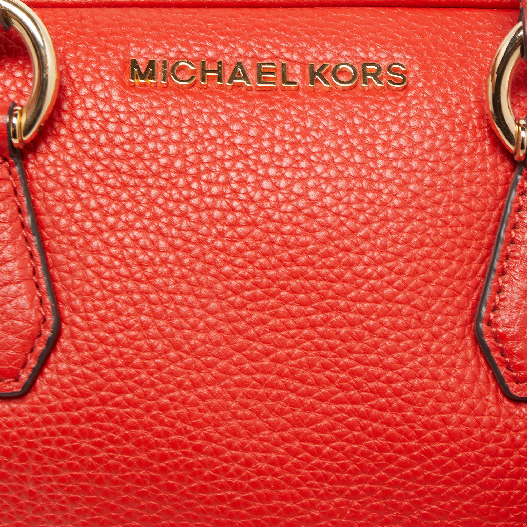 MICHAEL Michael Kors Red Leather Small Bedford Tassel Satchel