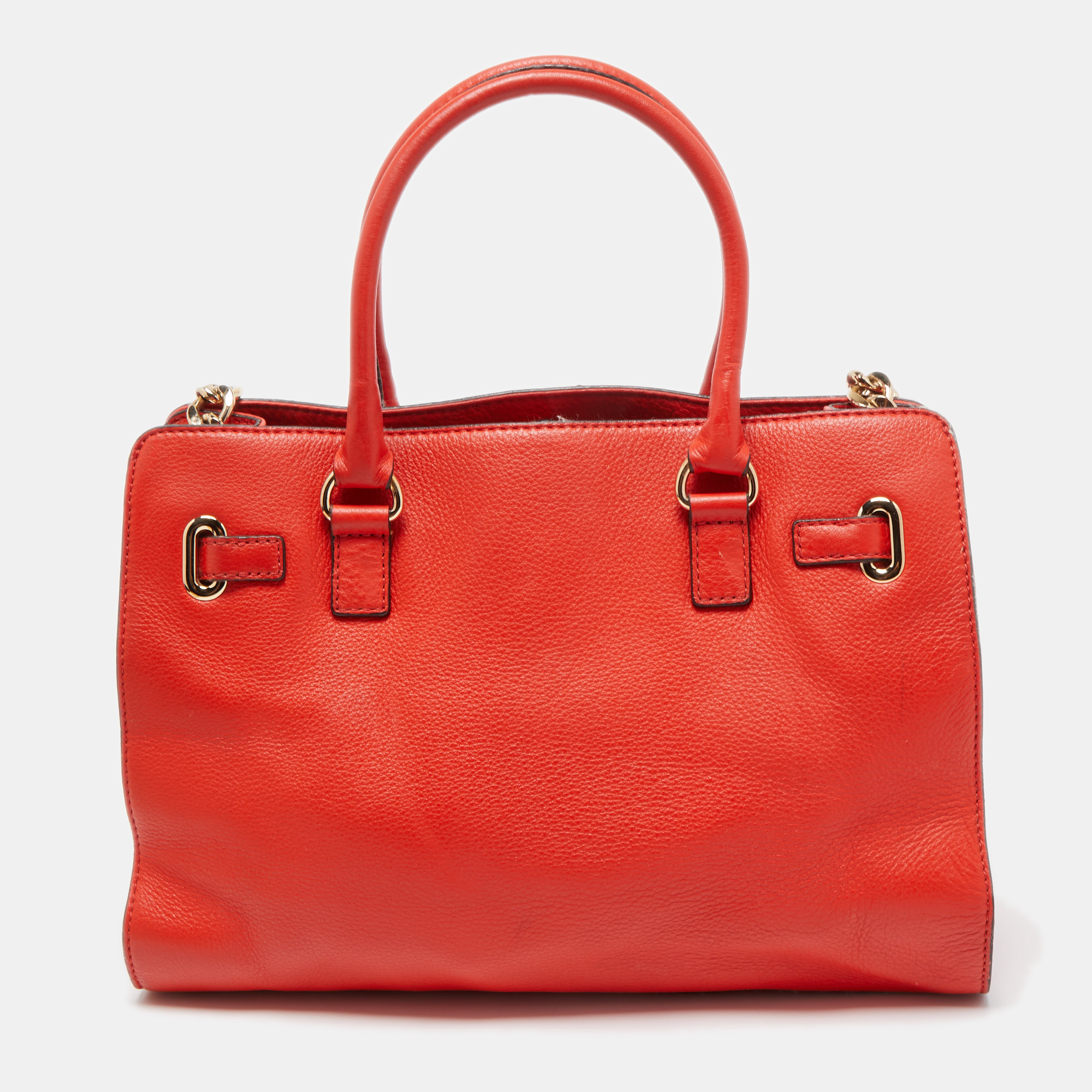MICHAEL Michael Kors Red Leather East West Hamilton Tote